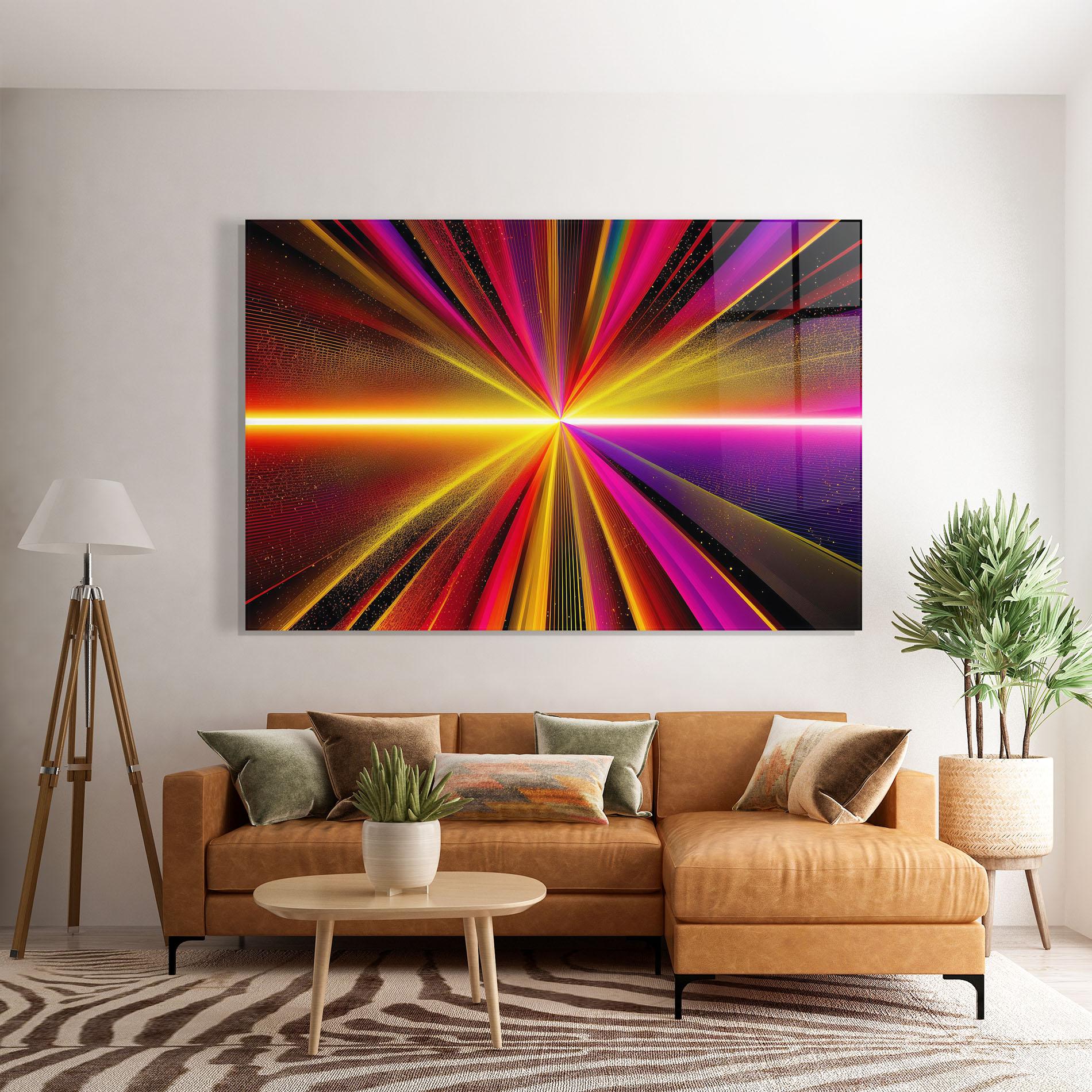 Tablou Sticla White Light Mix mockup 7