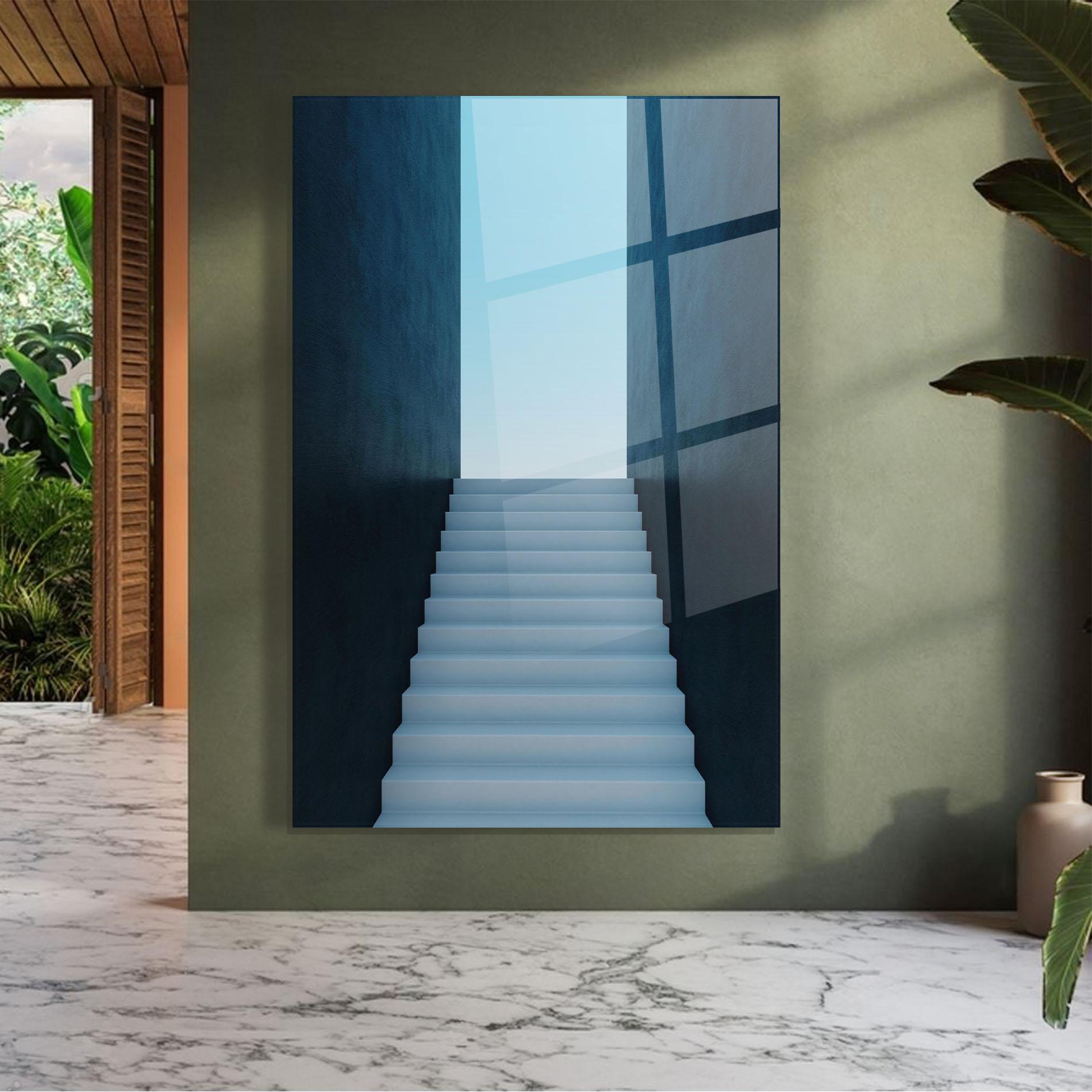 Tablou Sticla Forward Stairs mockup 7