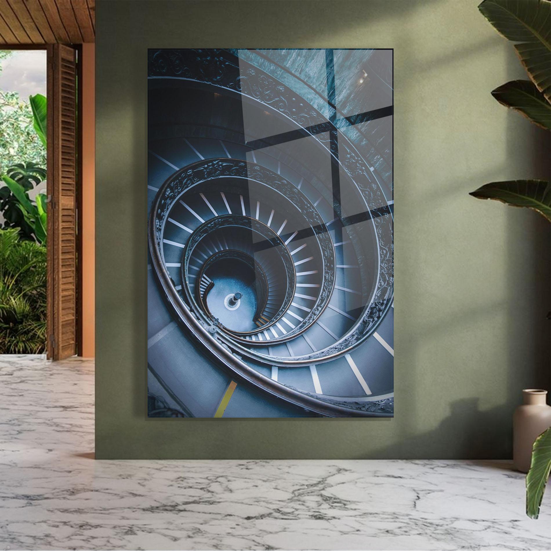 Tablou Sticla Spiral Museum mockup 7
