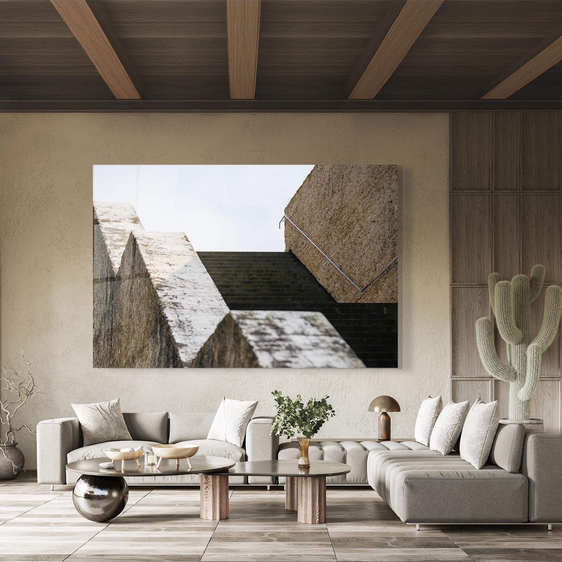 Tablou Sticla Black Stairs mockup 8