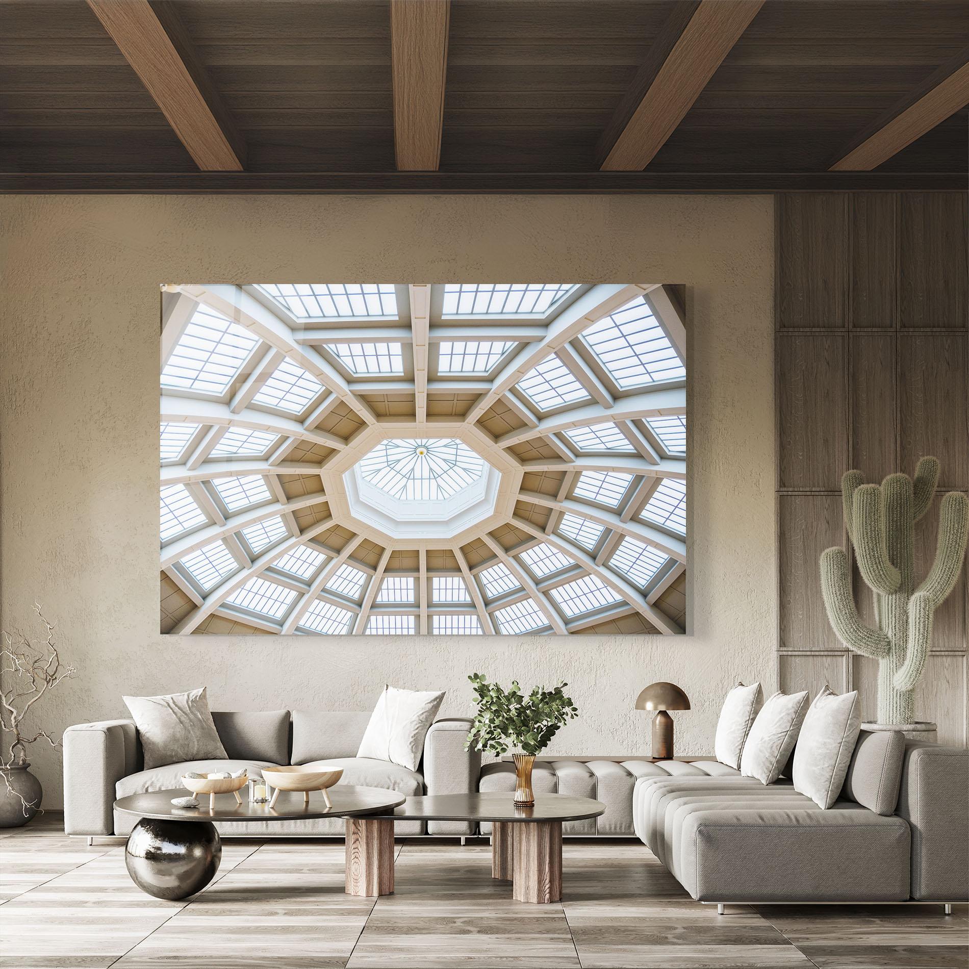 Tablou Sticla Ceiling Dome mockup 8