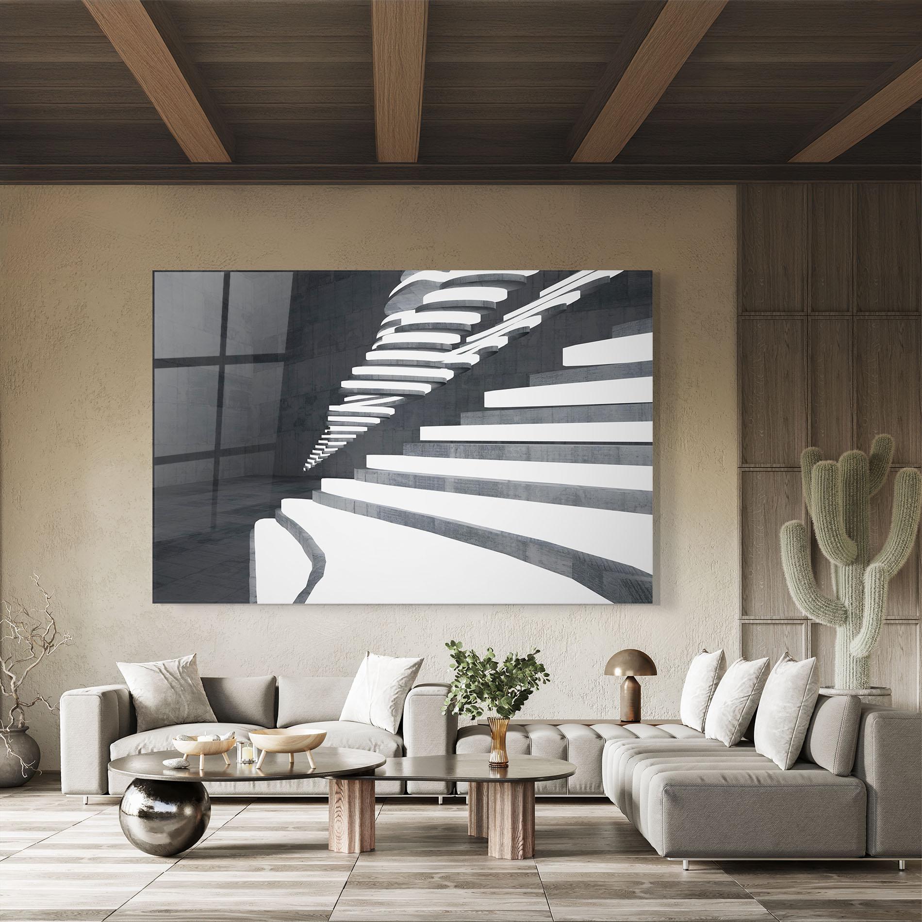 Tablou Sticla Concrete Architecture mockup 8