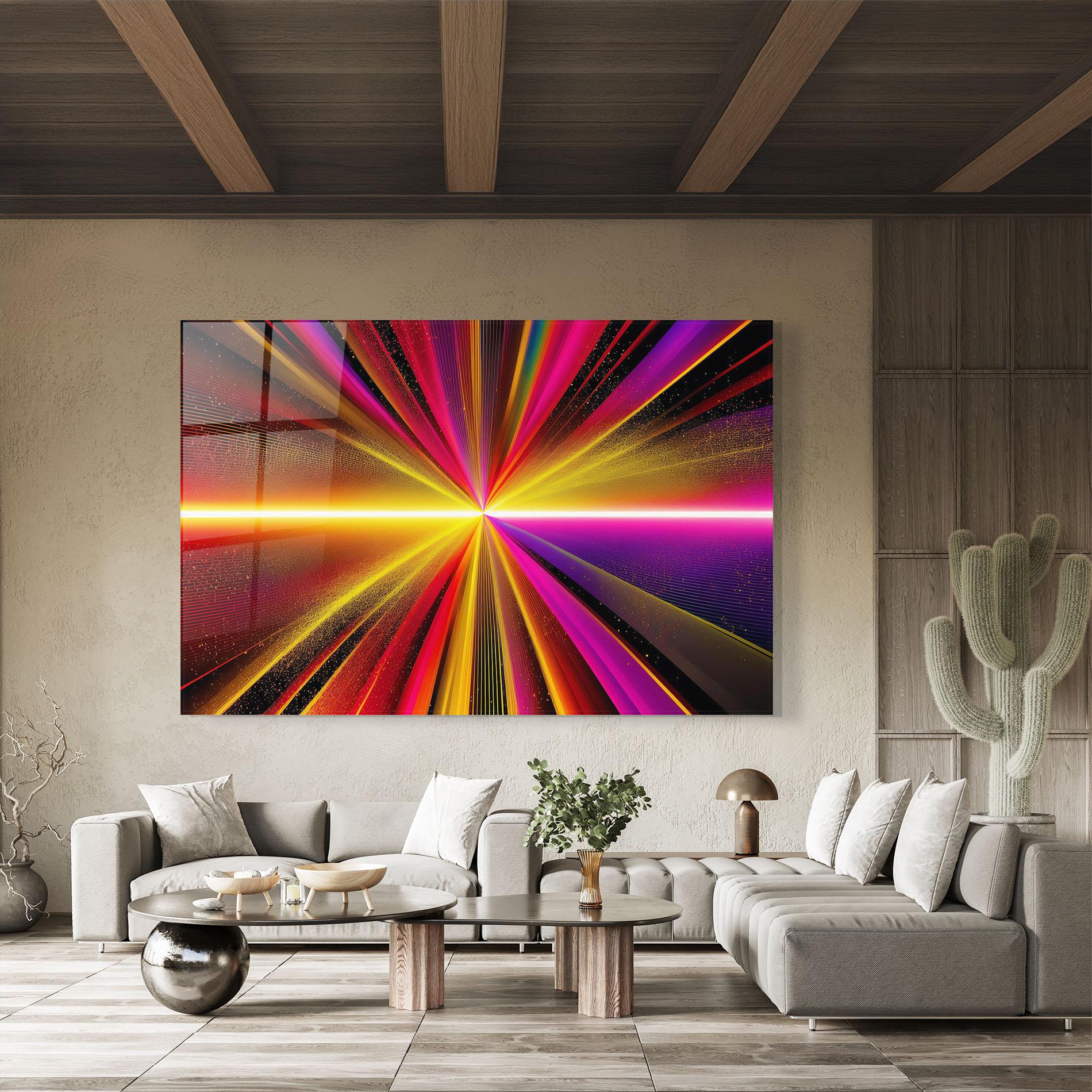 Tablou Sticla White Light Mix mockup 8