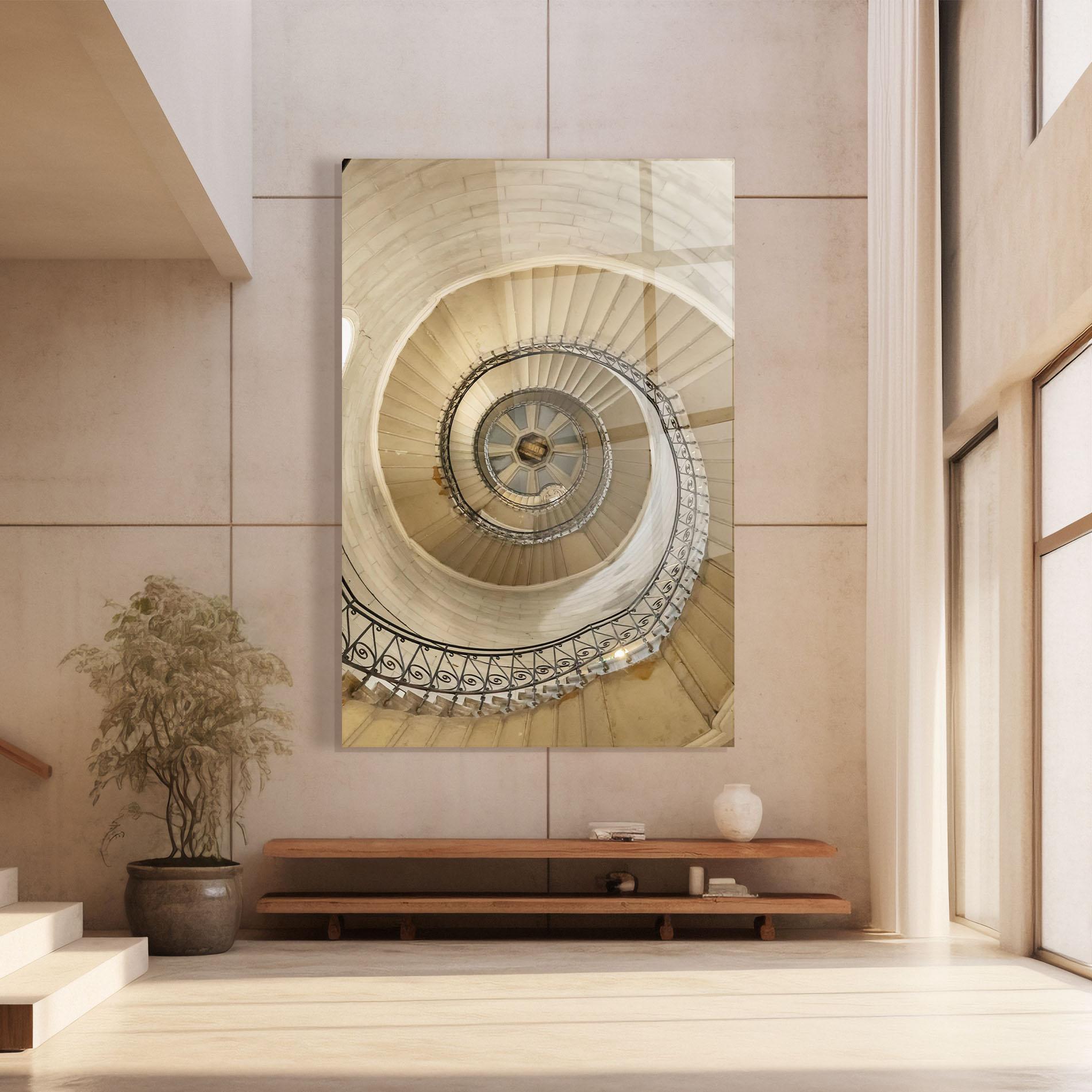 Tablou Sticla Cream Down Stairs mockup 8