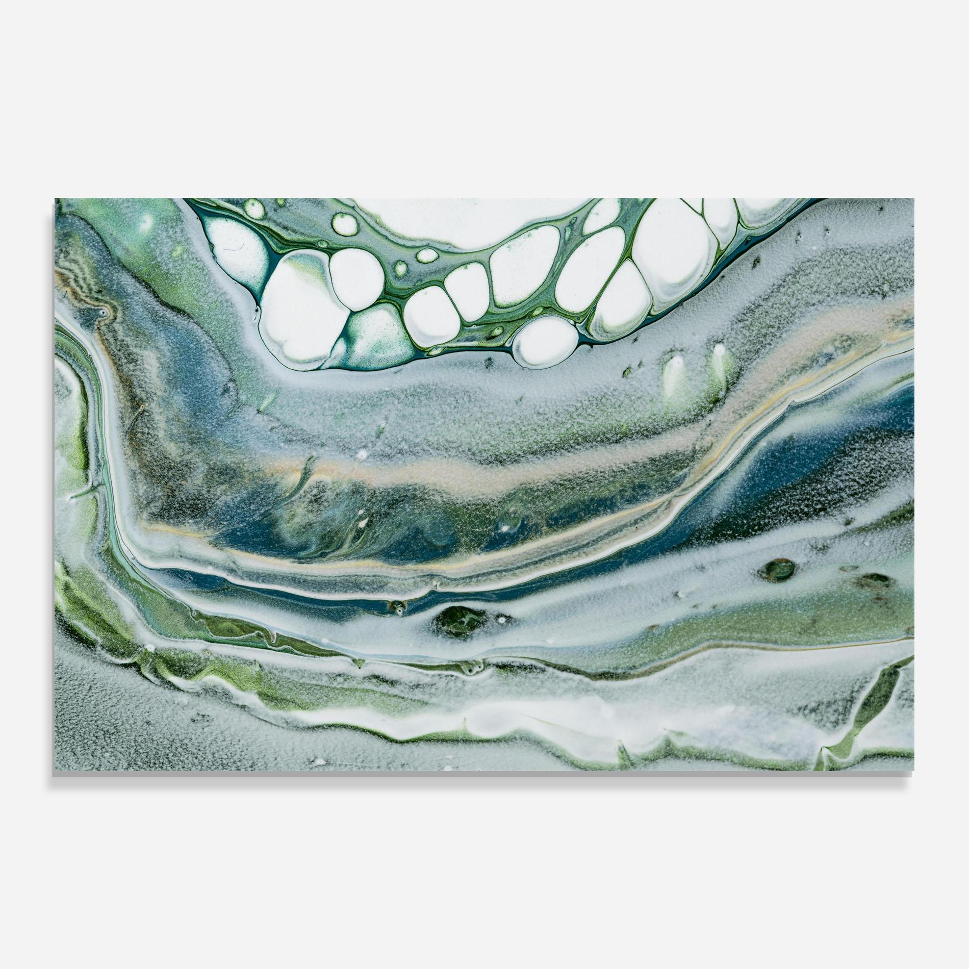 Tablou Sticla Dark Green Liquid mockup 0