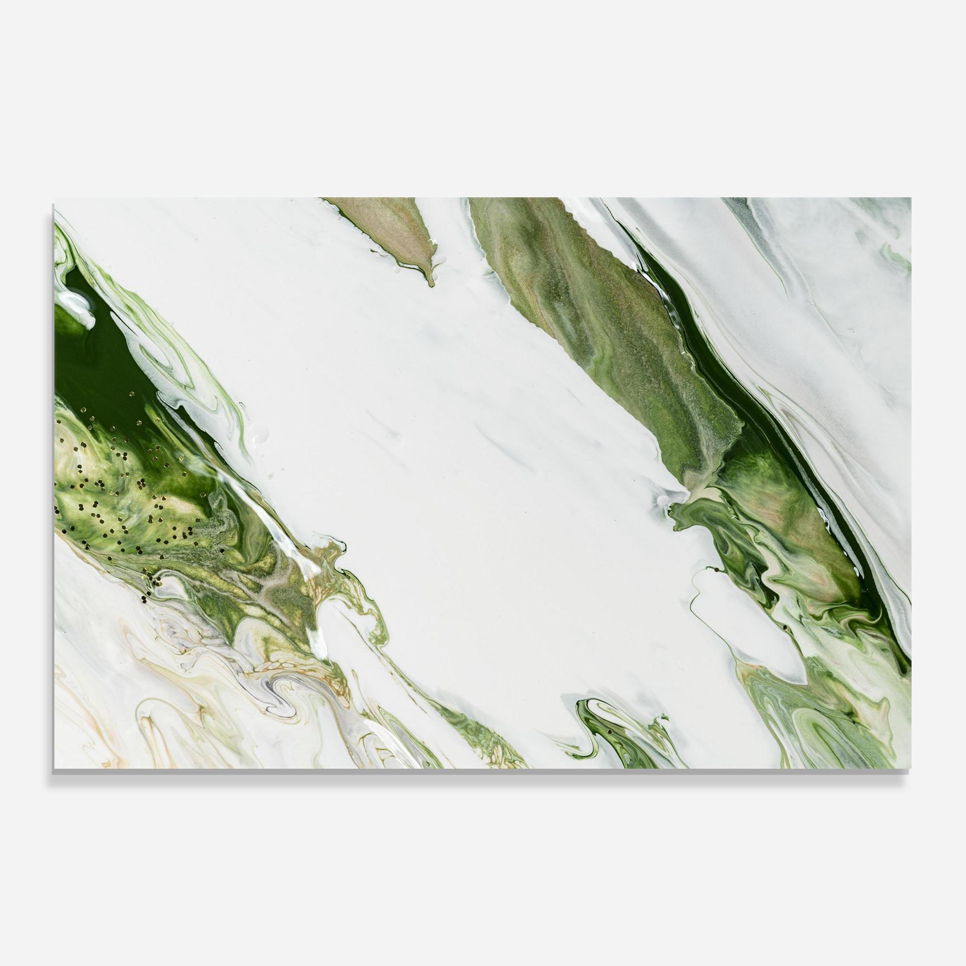 Tablou Sticla Green Liquid Marble mockup 0