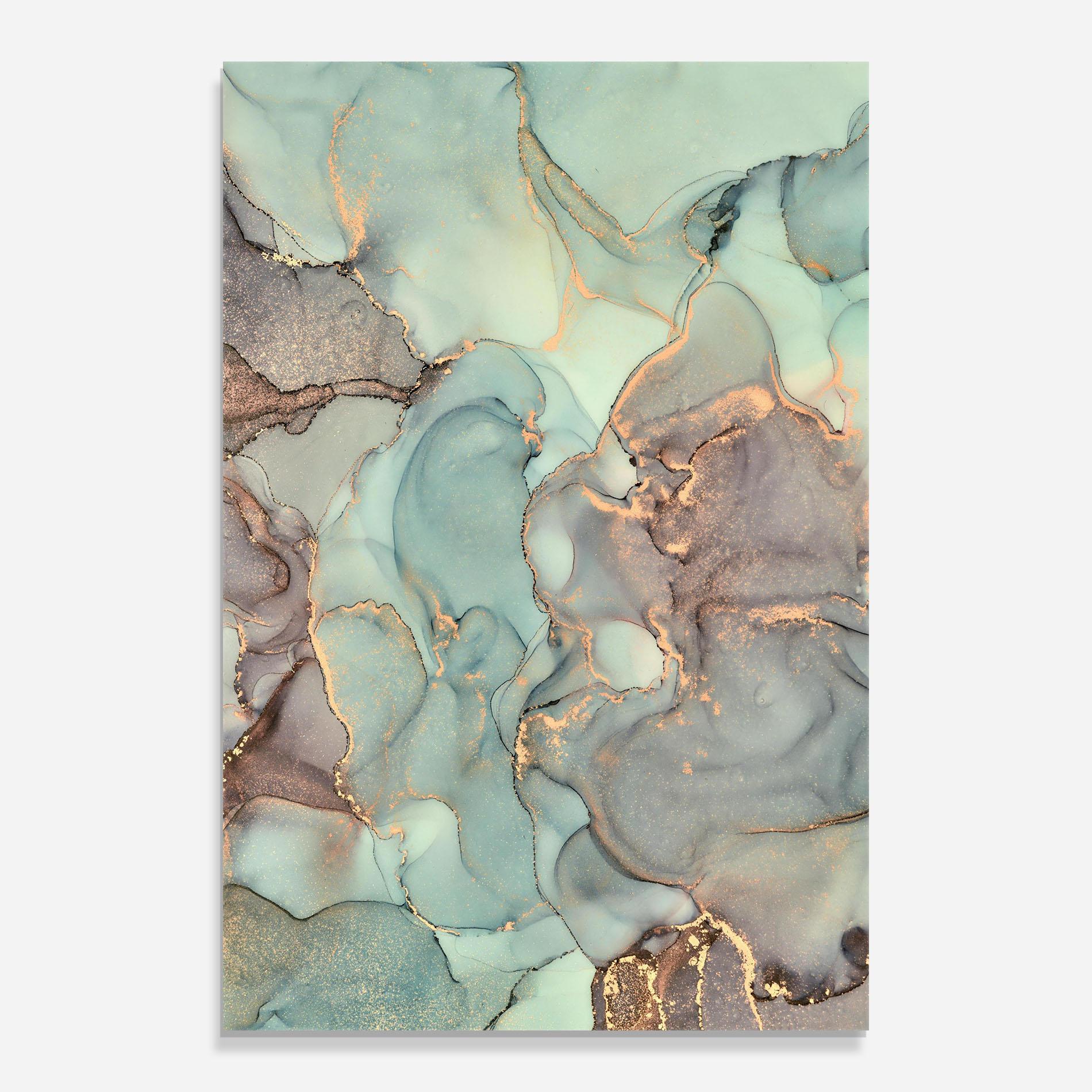 Tablou Sticla Abstract Turquoise Marble mockup 0