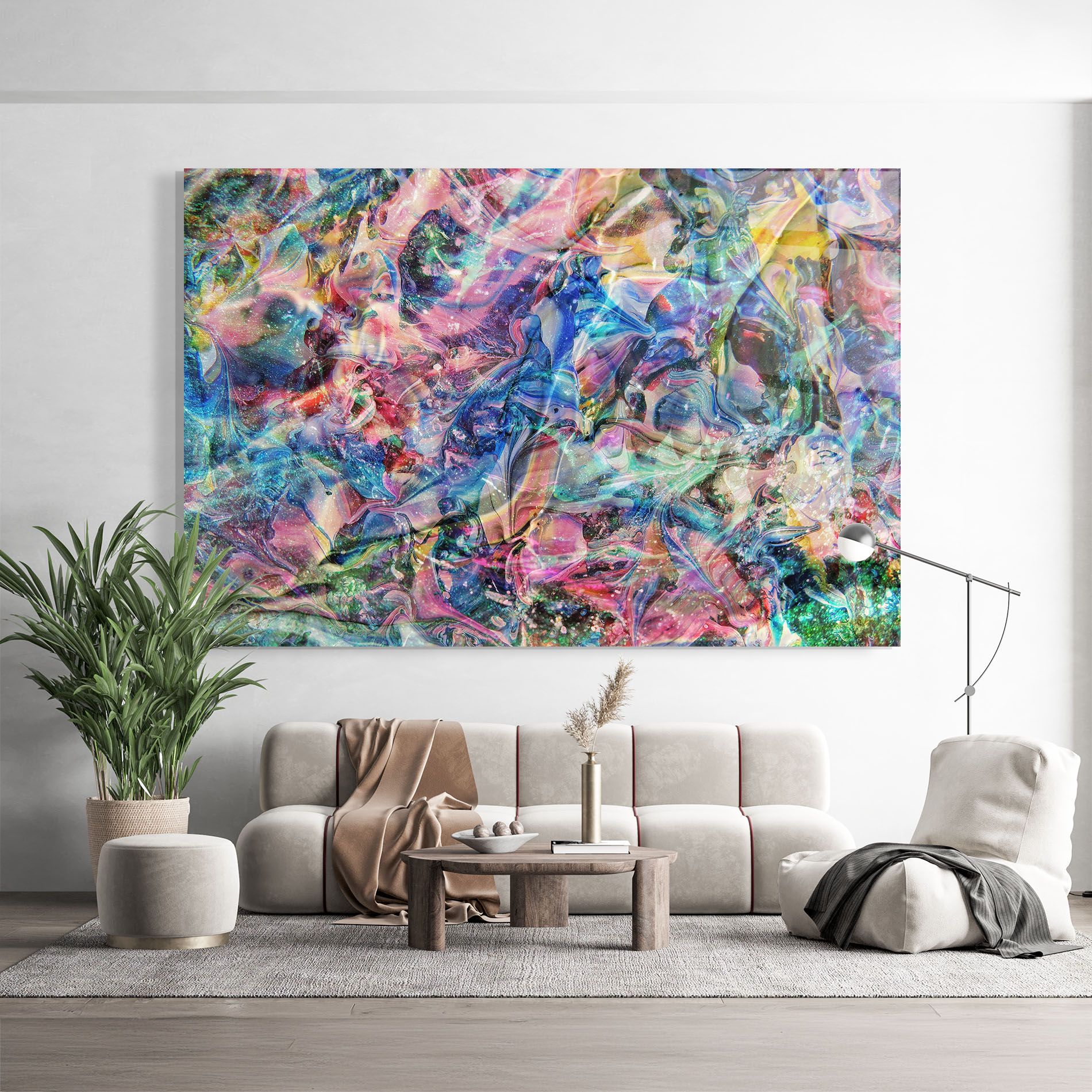 Abstract Colourful Glass mockup 9