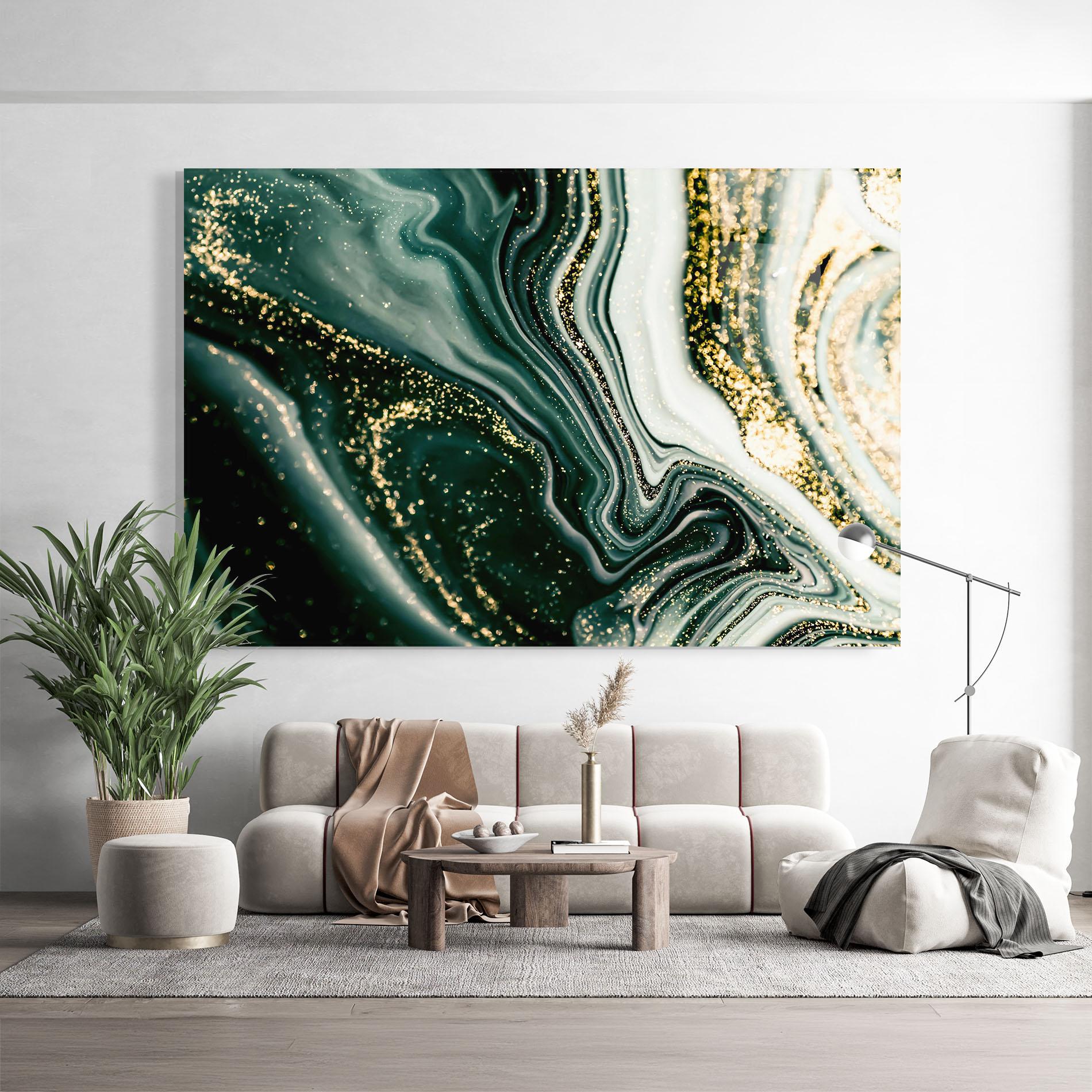 Tablou Sticla Abstract Shades mockup 9