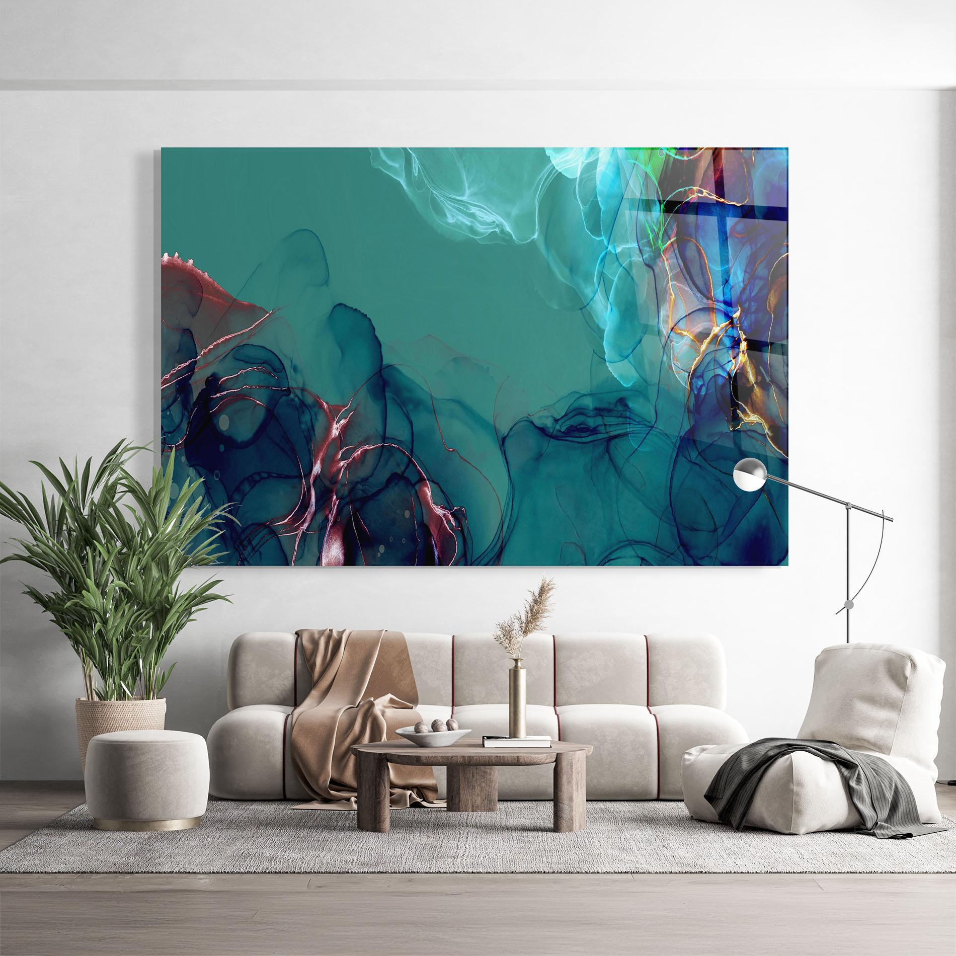 Tablou Sticla Darkish Abstract mockup 9