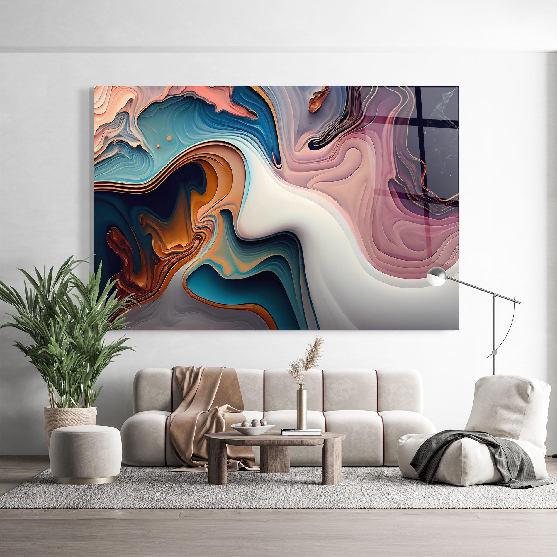 Tablou Sticla Mixed Colors Marble mockup 9