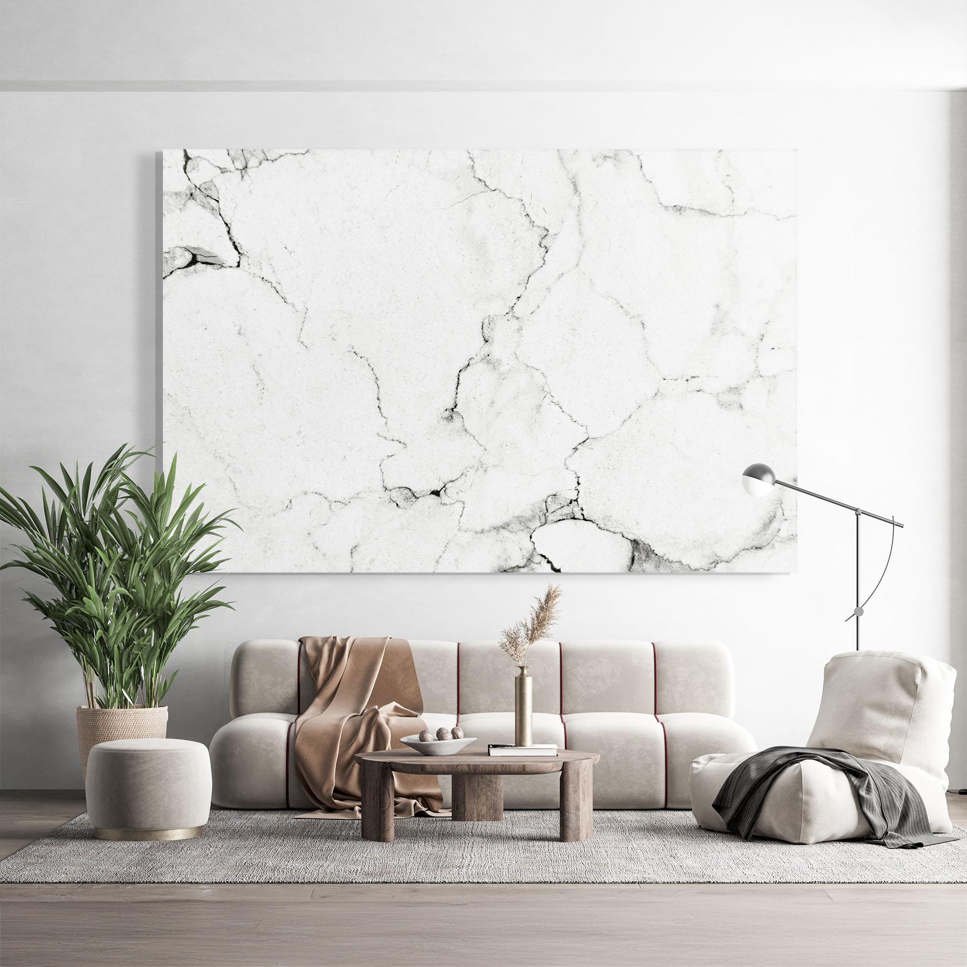 Tablou Sticla White Marble Grey mockup 9