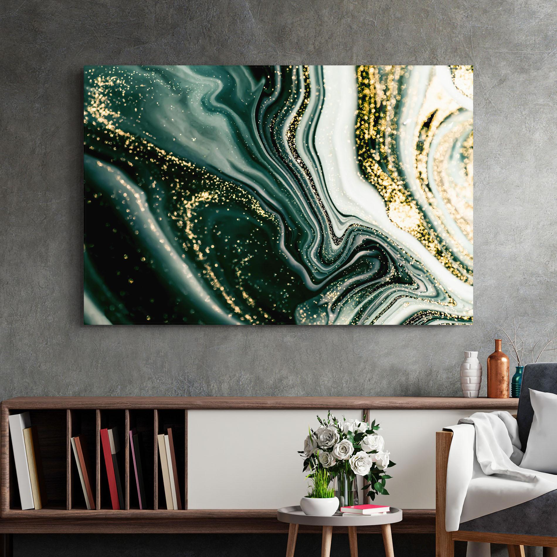 Tablou Sticla Abstract Shades mockup 2