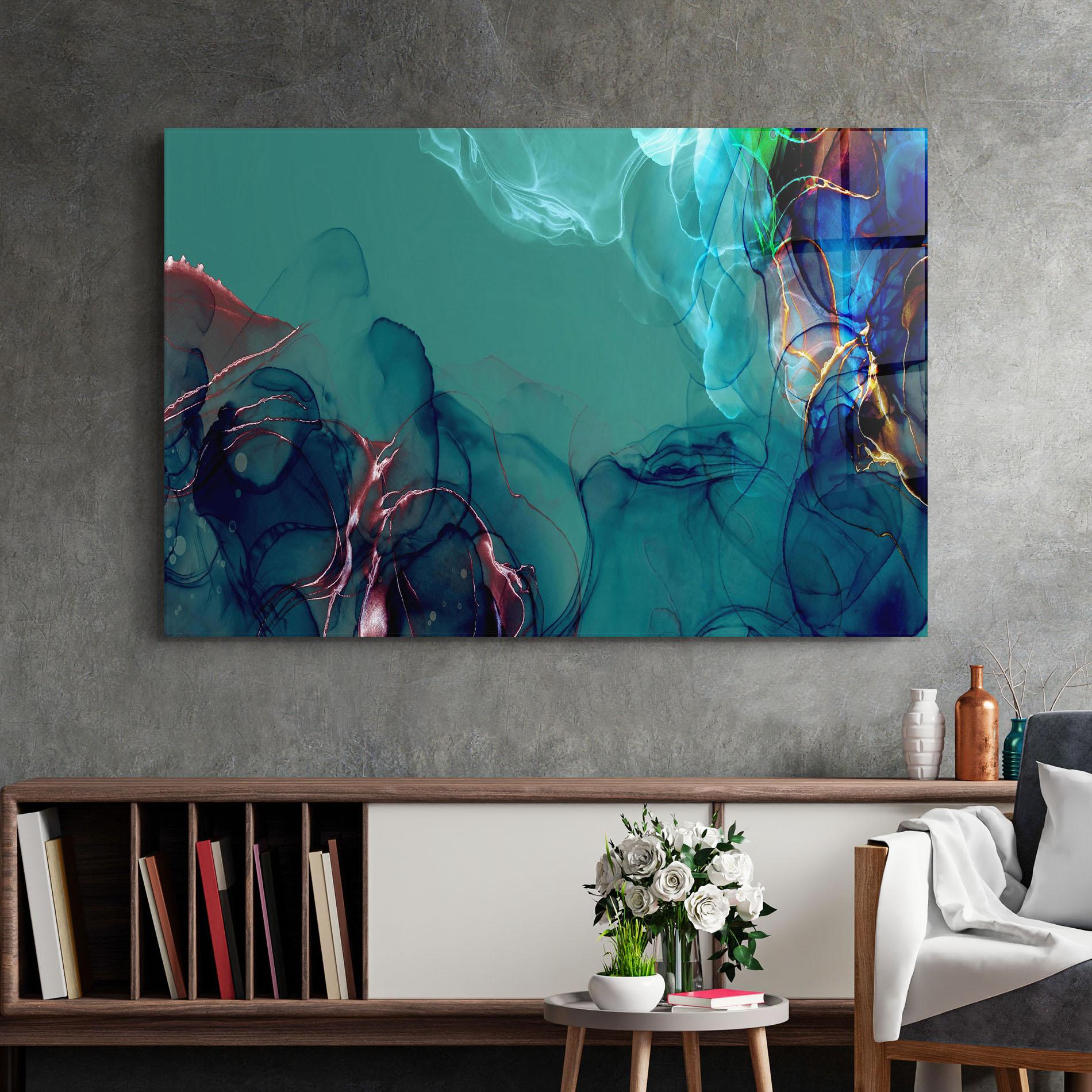 Tablou Sticla Darkish Abstract mockup 2