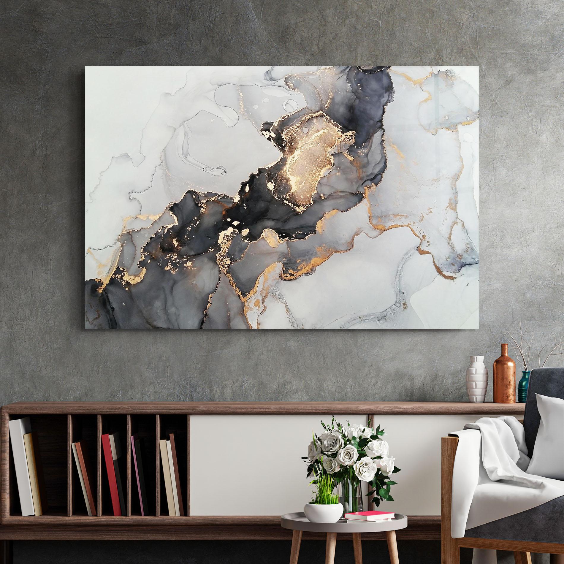 Tablou Sticla Marble Shades mockup 2