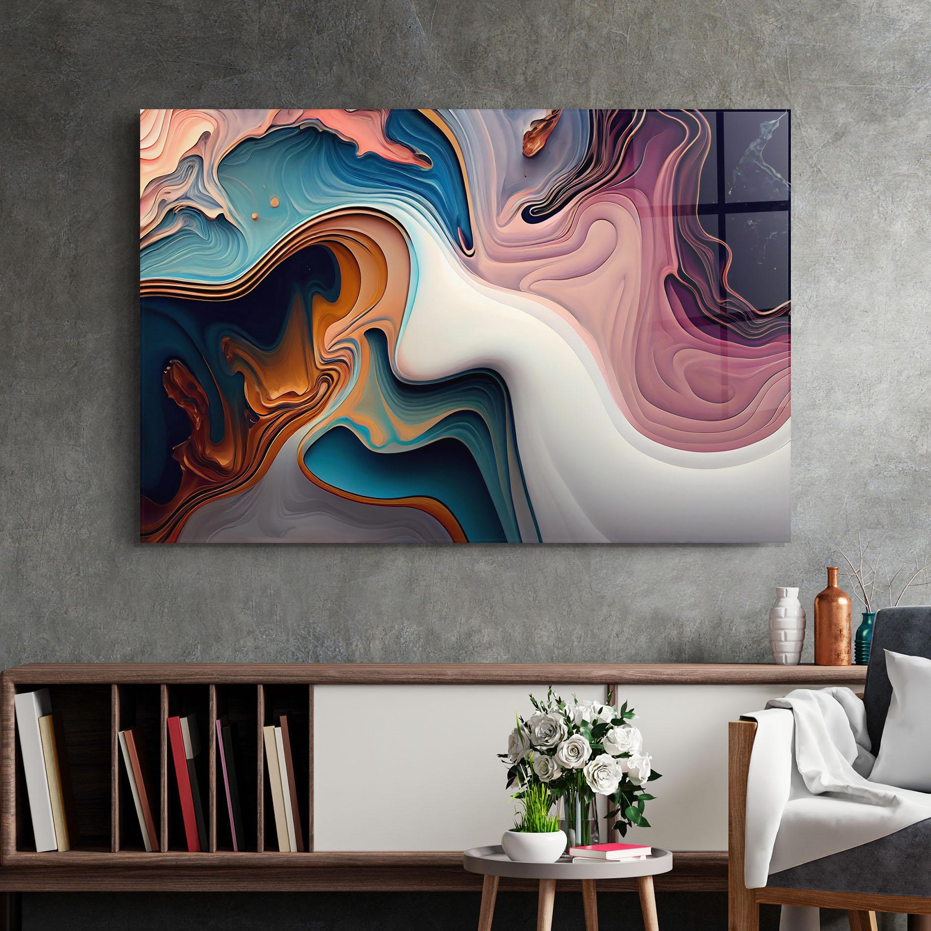 Tablou Sticla Mixed Colors Marble mockup 2