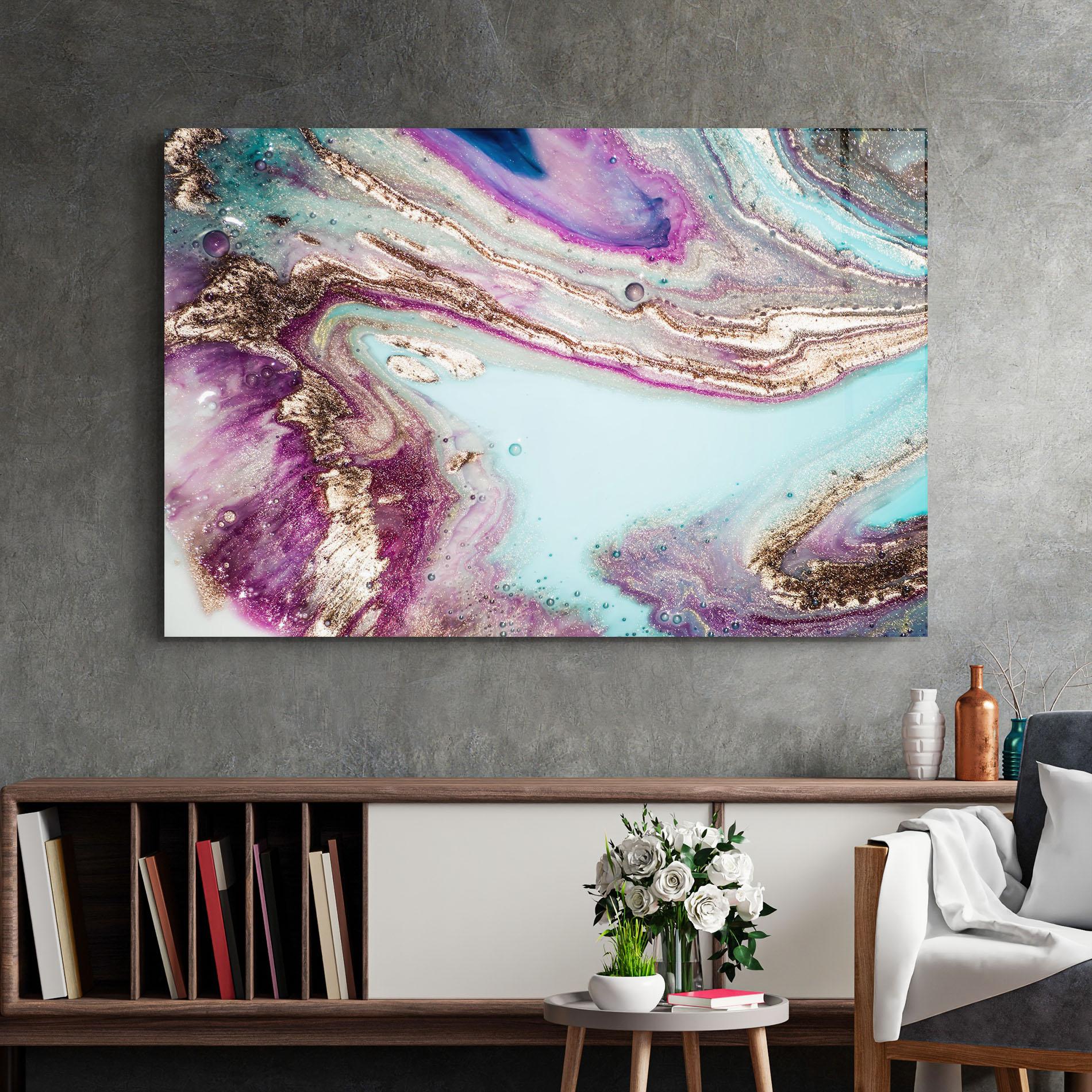 Tablou Sticla Pink Marble Shades mockup 2