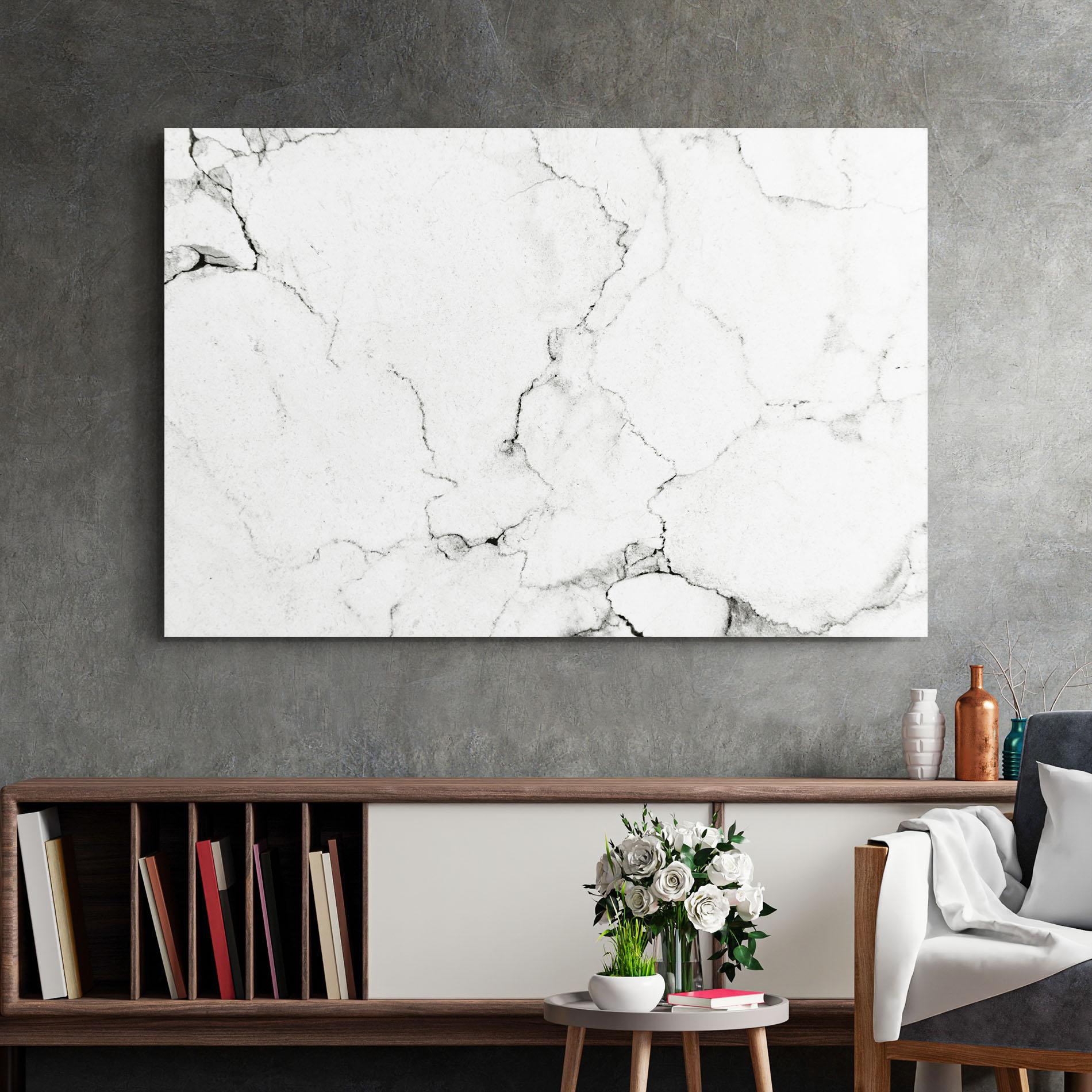 Tablou Sticla White Marble Grey mockup 2