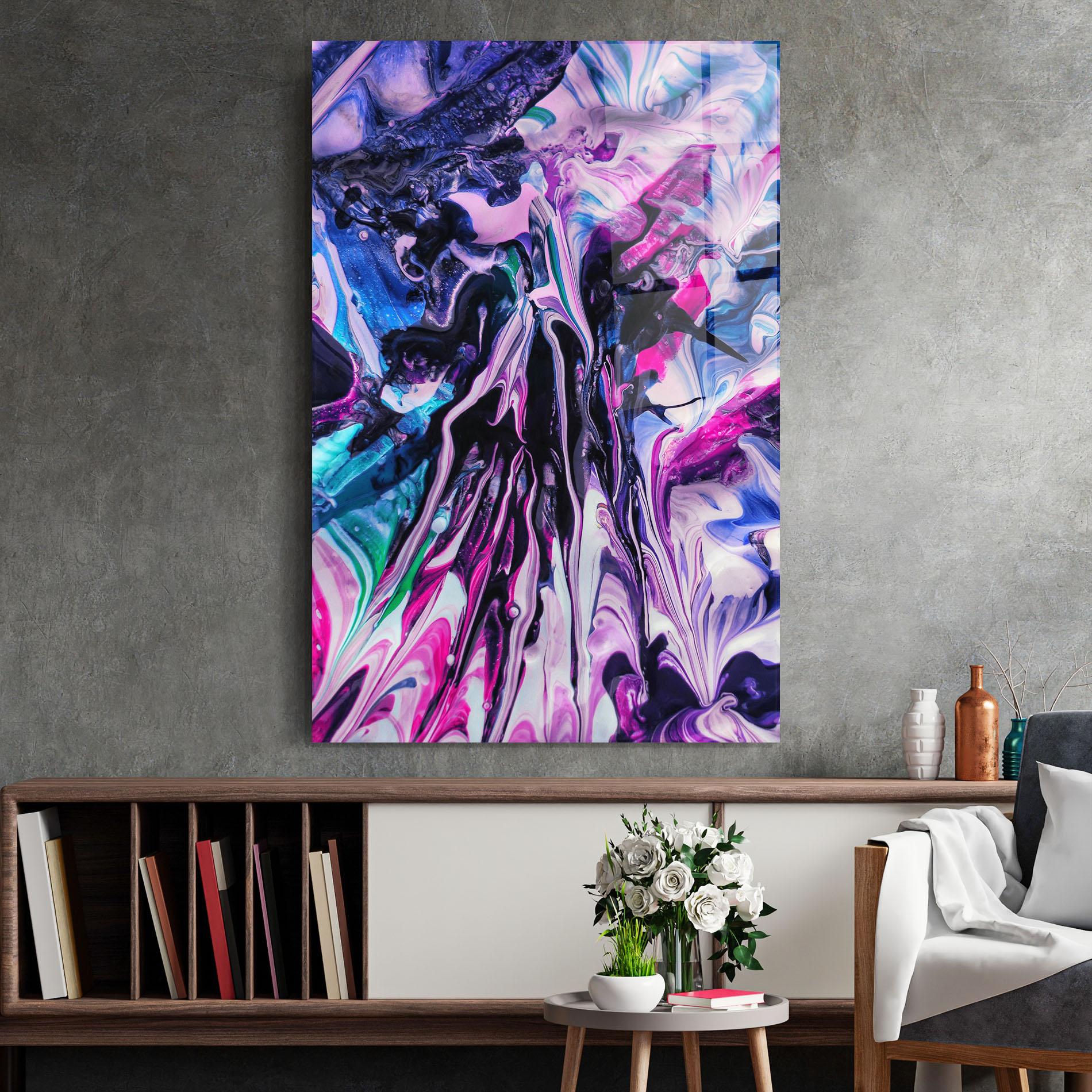 Tablou Sticla Abstract Rose Colours mockup 2