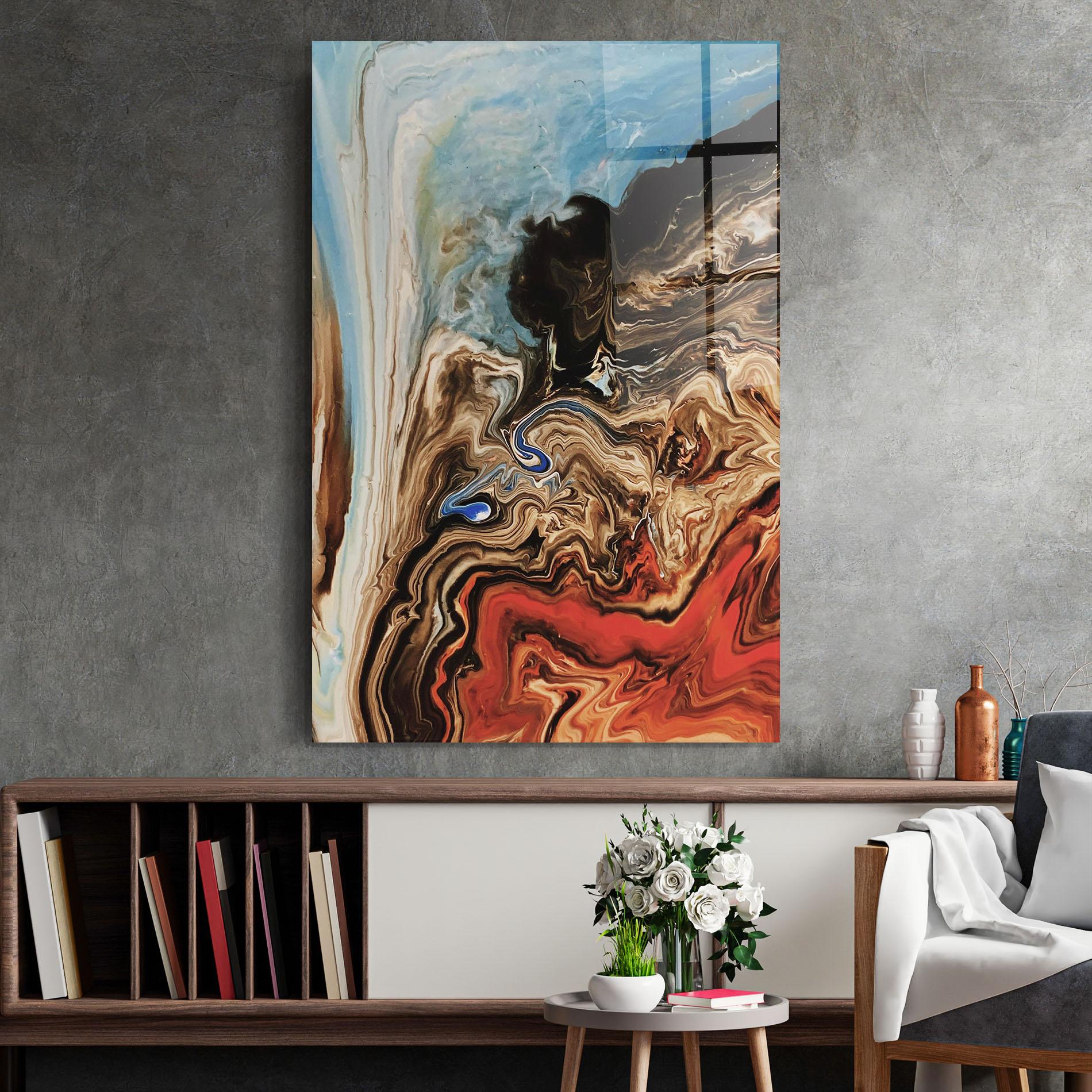 Tablou Sticla Abstract Waterfall mockup 2