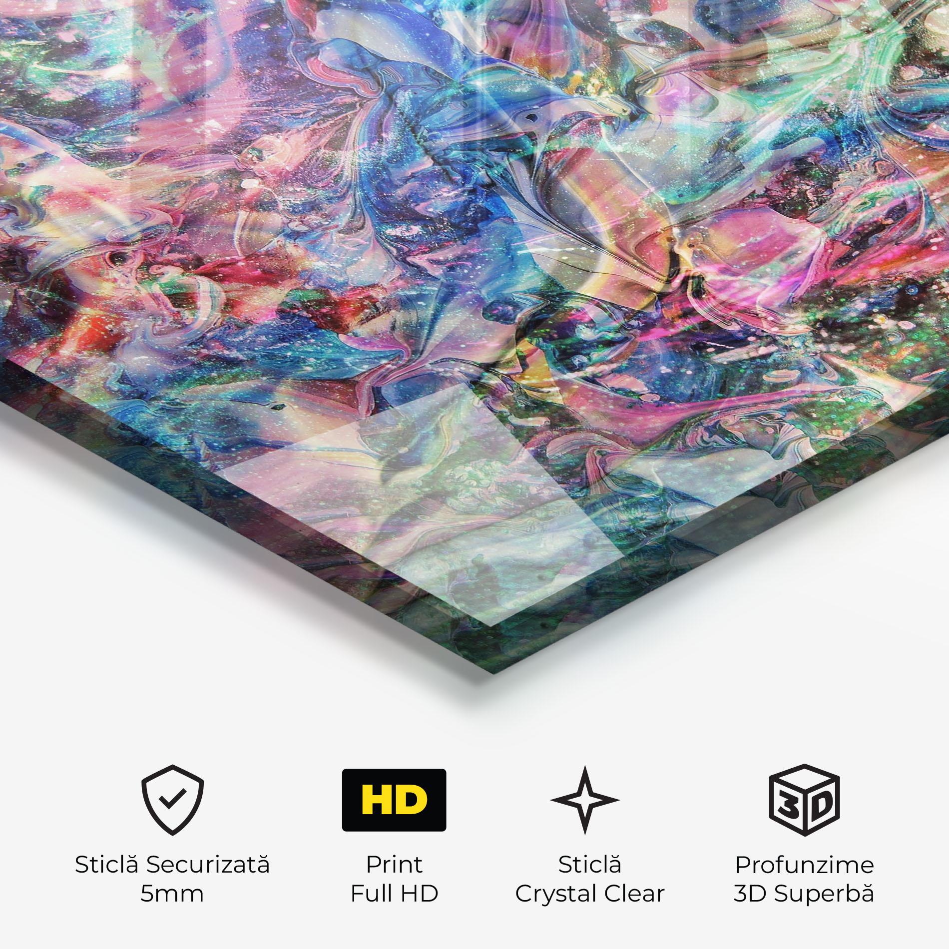Tablou Sticla Abstract Colourful Glass mockup 3