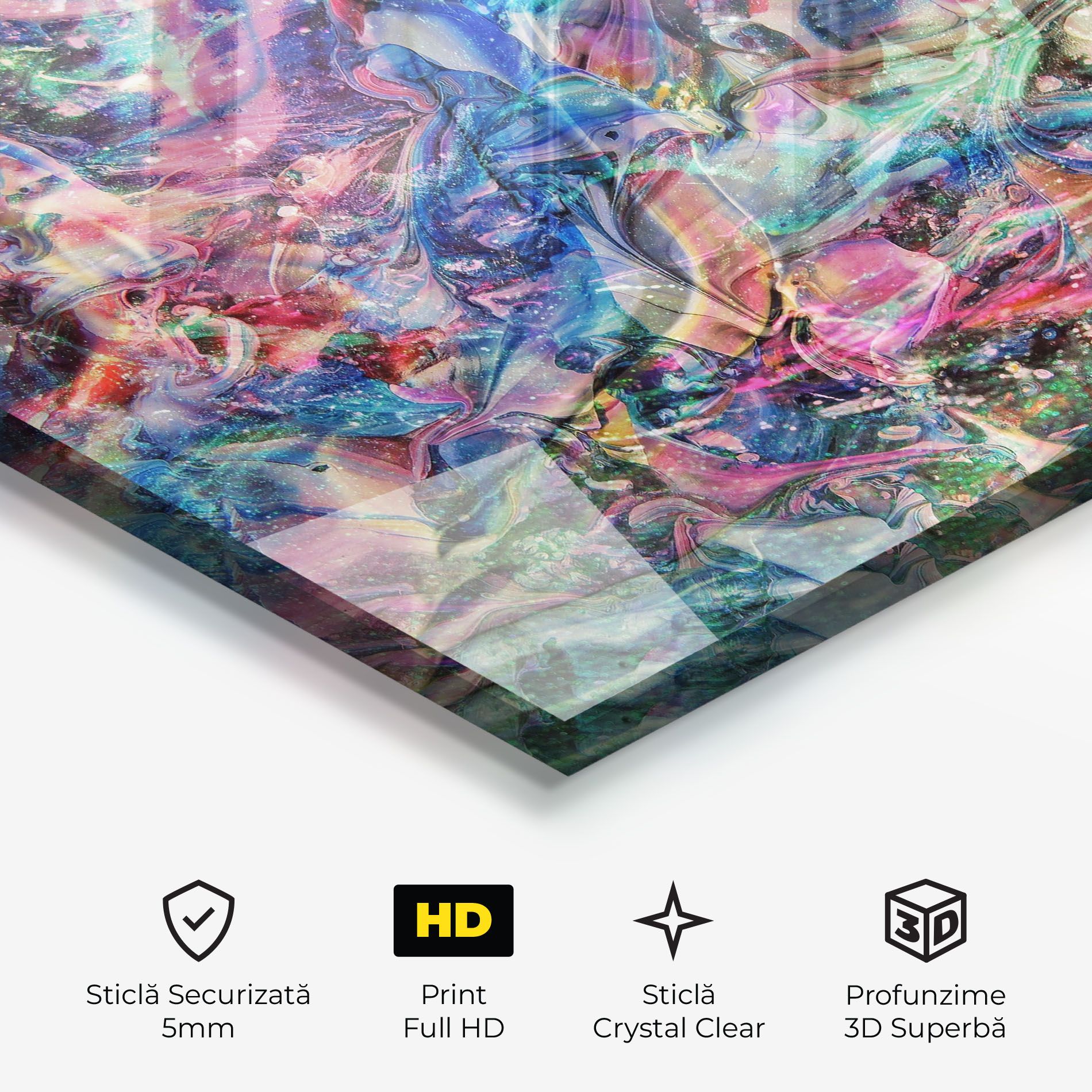 Abstract Colourful Glass mockup 3