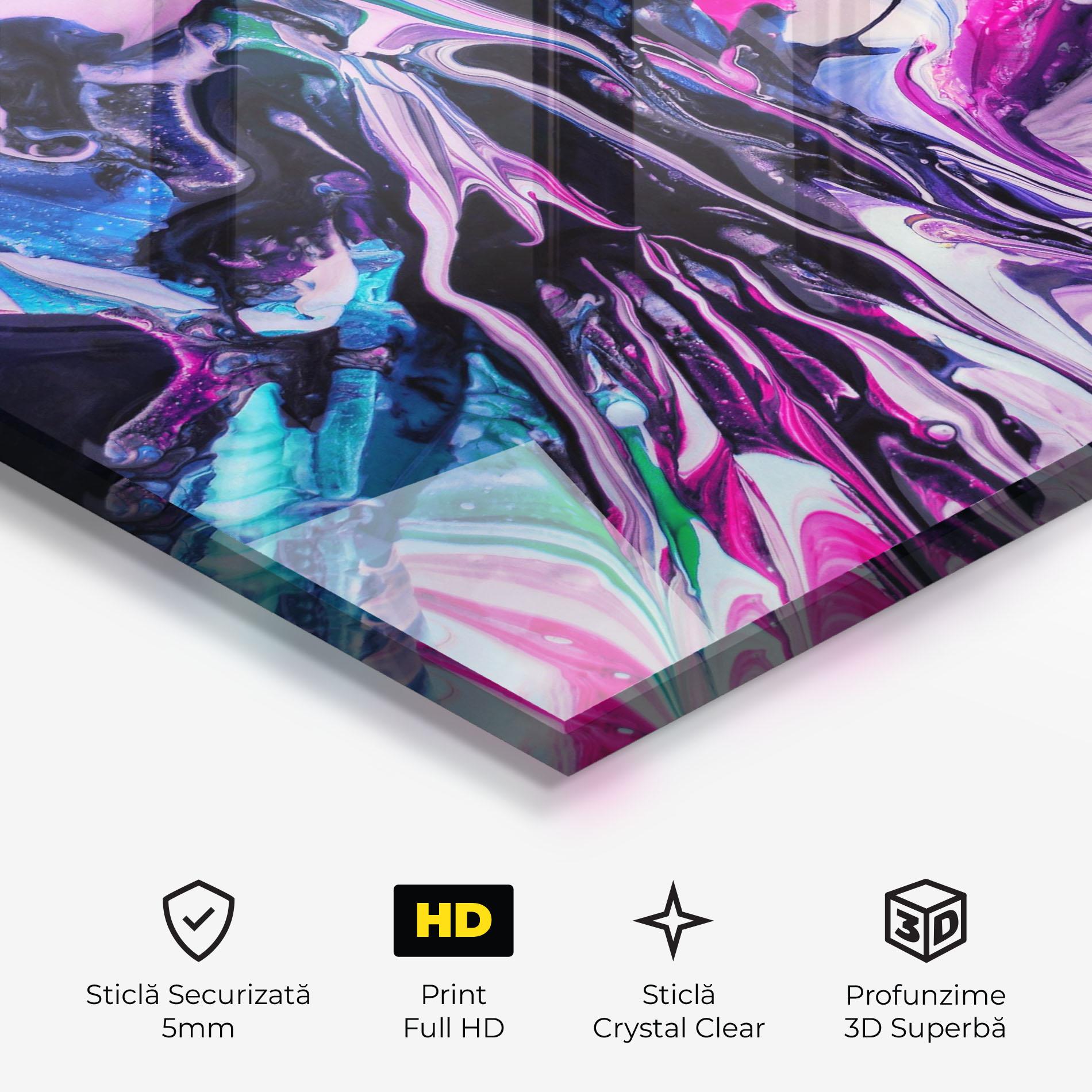 Tablou Sticla Abstract Rose Colours mockup 3