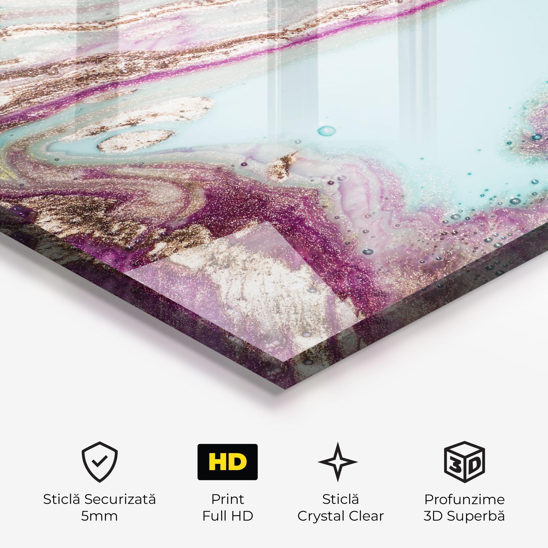 Tablou Sticla Pink Marble Shades mockup 3