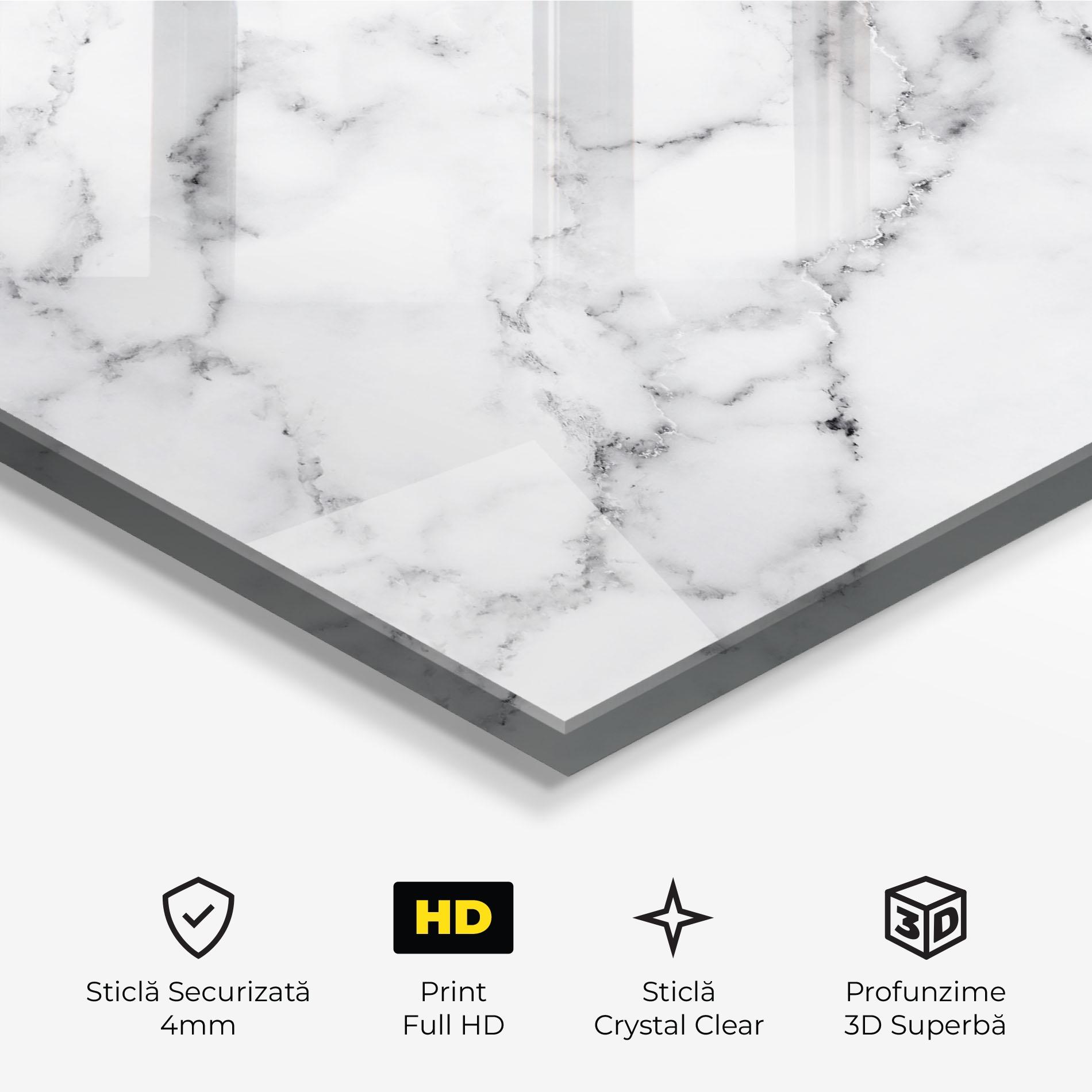 Tablou Sticla Basic White Marble mockup 3