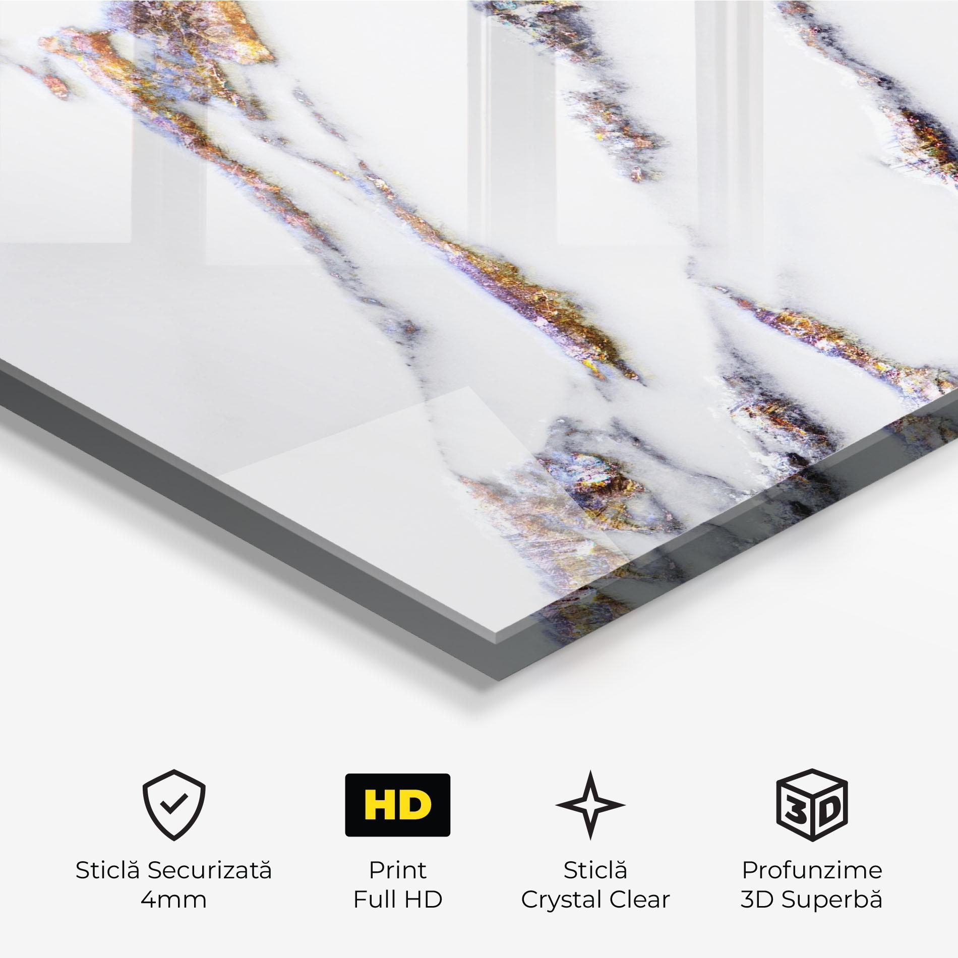 Tablou Sticla Beautiful Color Marble mockup 3