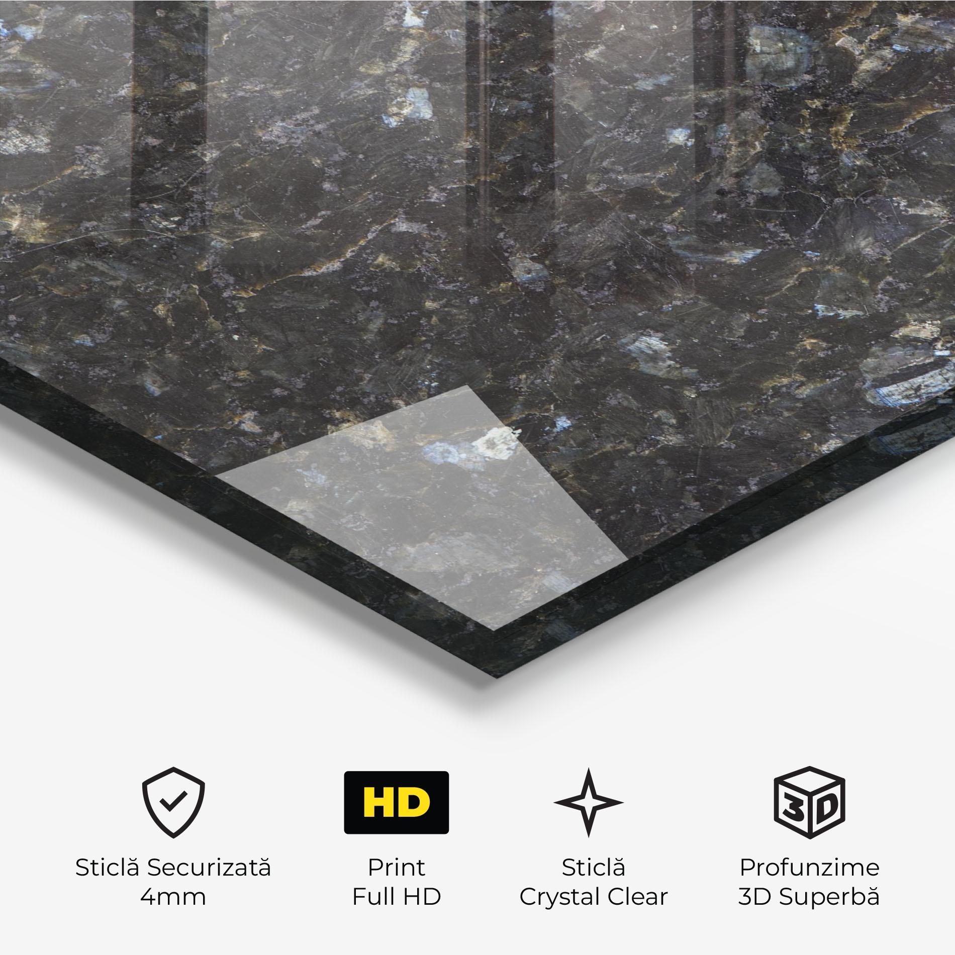 Tablou Sticla Dark Grey Marble mockup 3