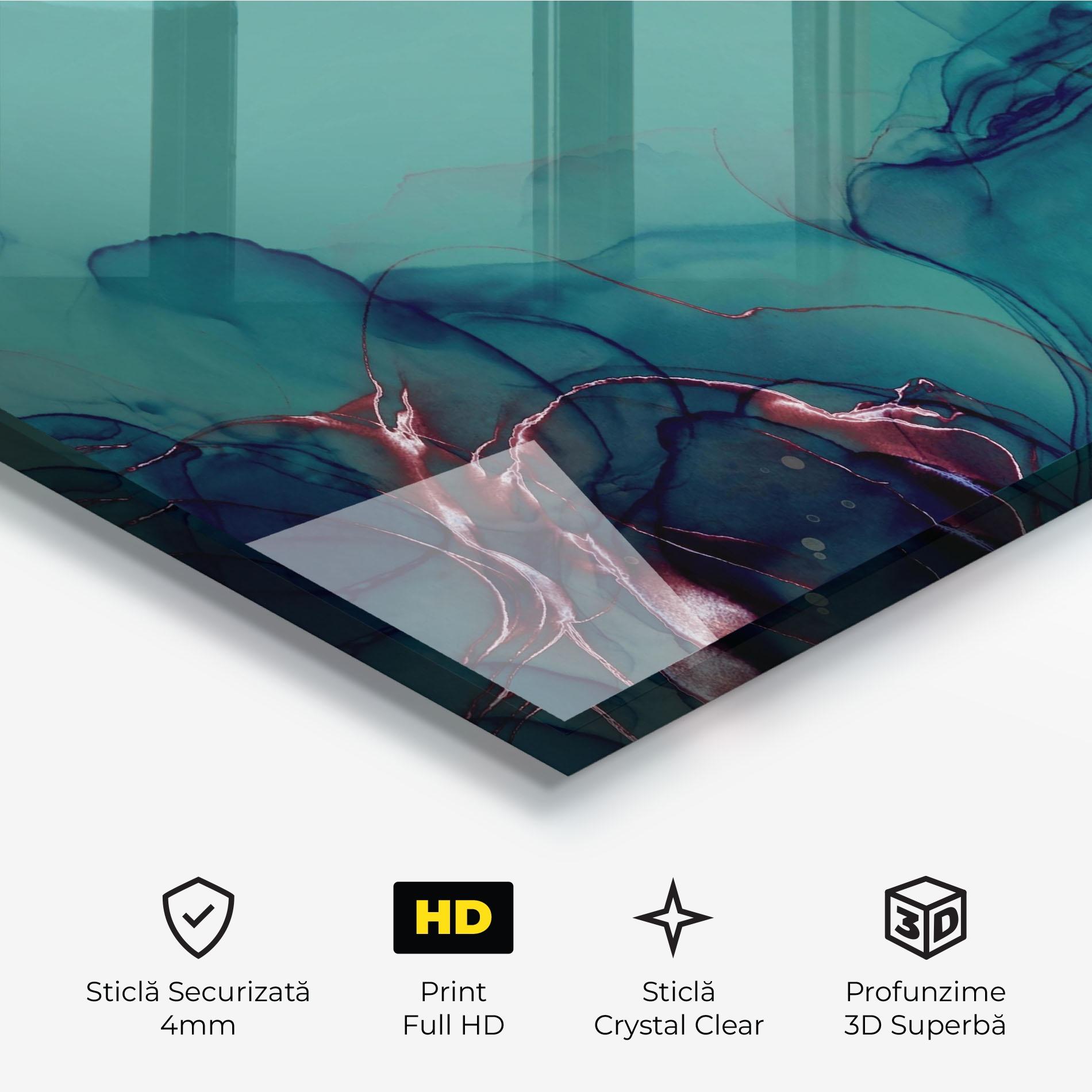 Tablou Sticla Darkish Abstract mockup 3