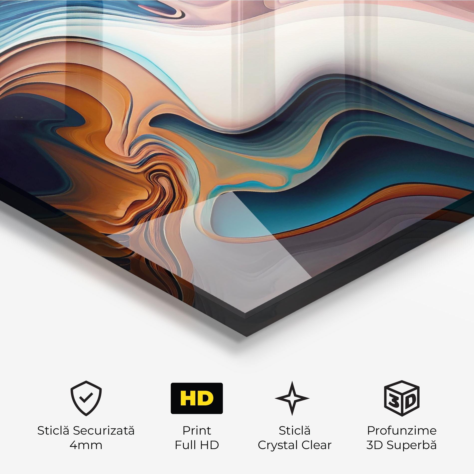 Tablou Sticla Mixed Colors Marble mockup 3