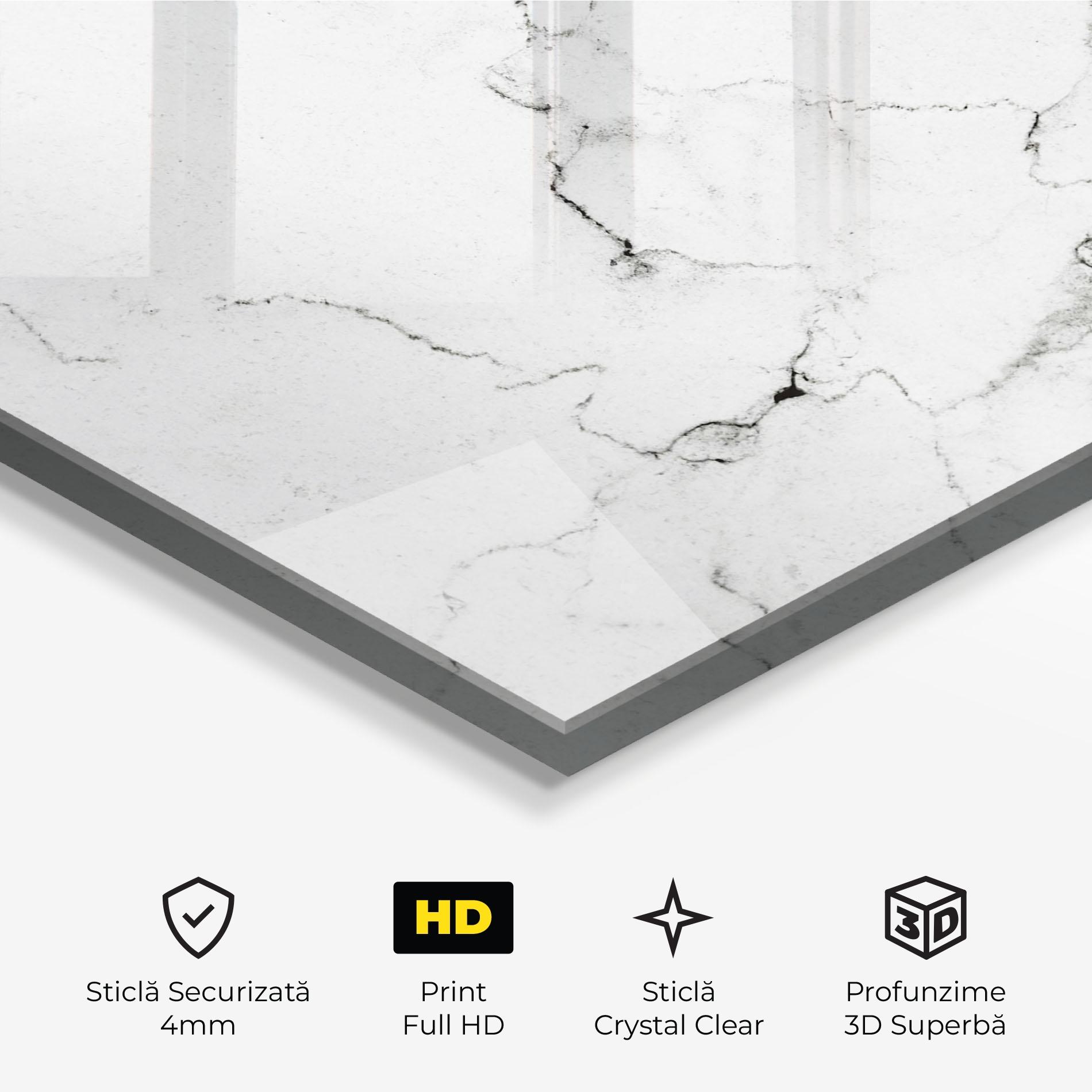 Tablou Sticla White Marble Grey mockup 3