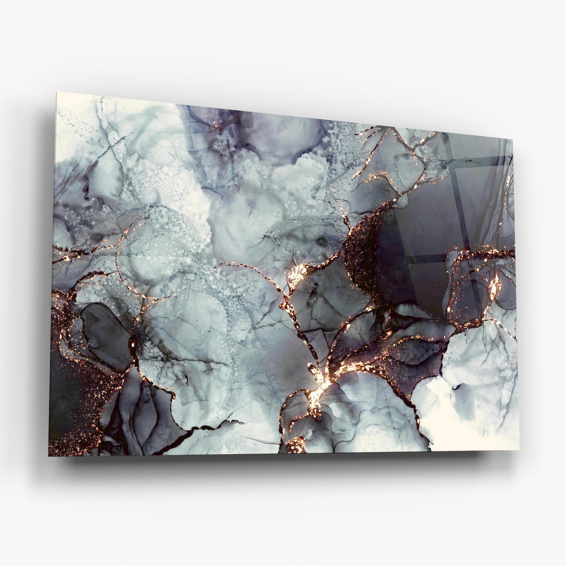 Tablou Sticla Abstract Gold Path mockup 6