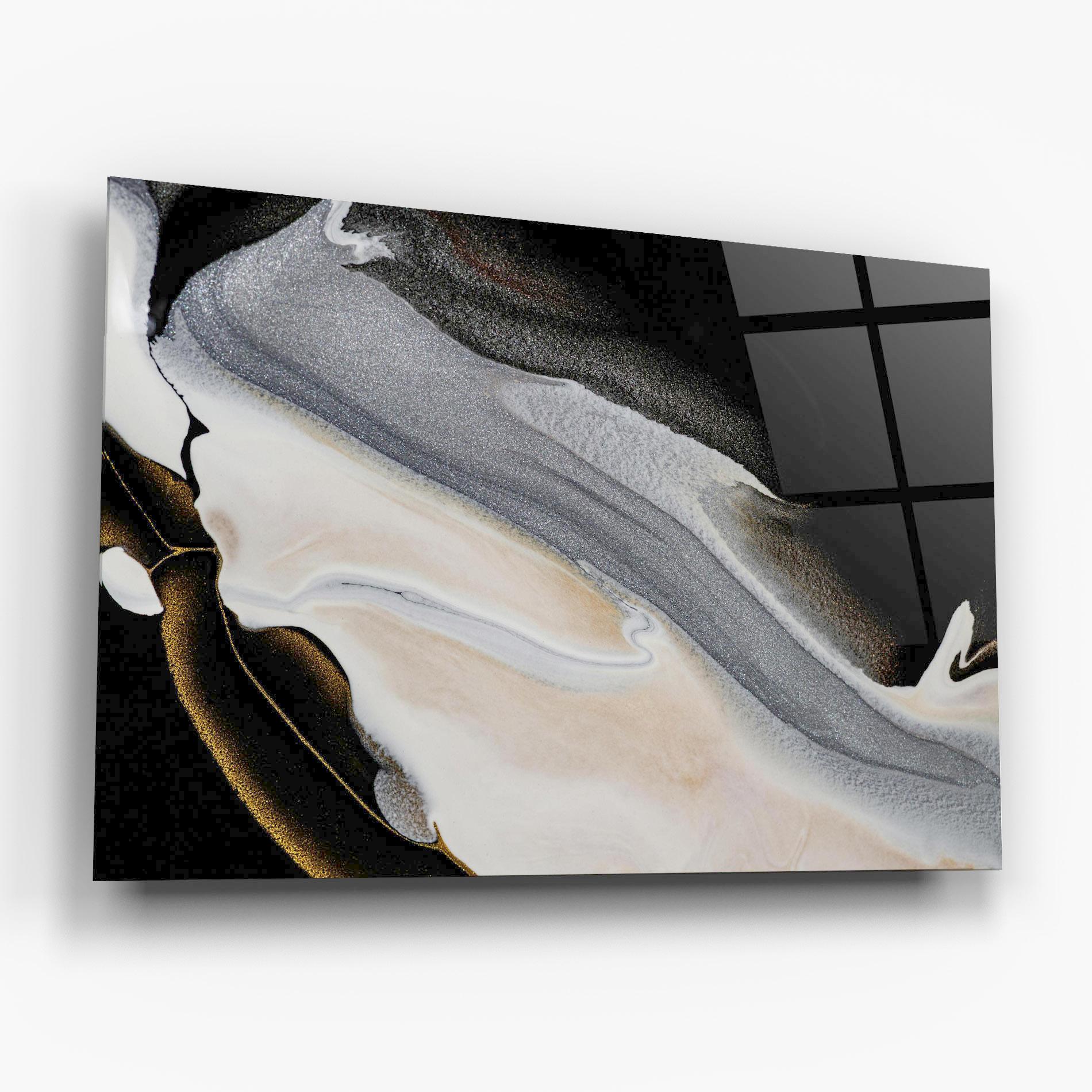 Tablou Sticla Black Light Grey mockup 6