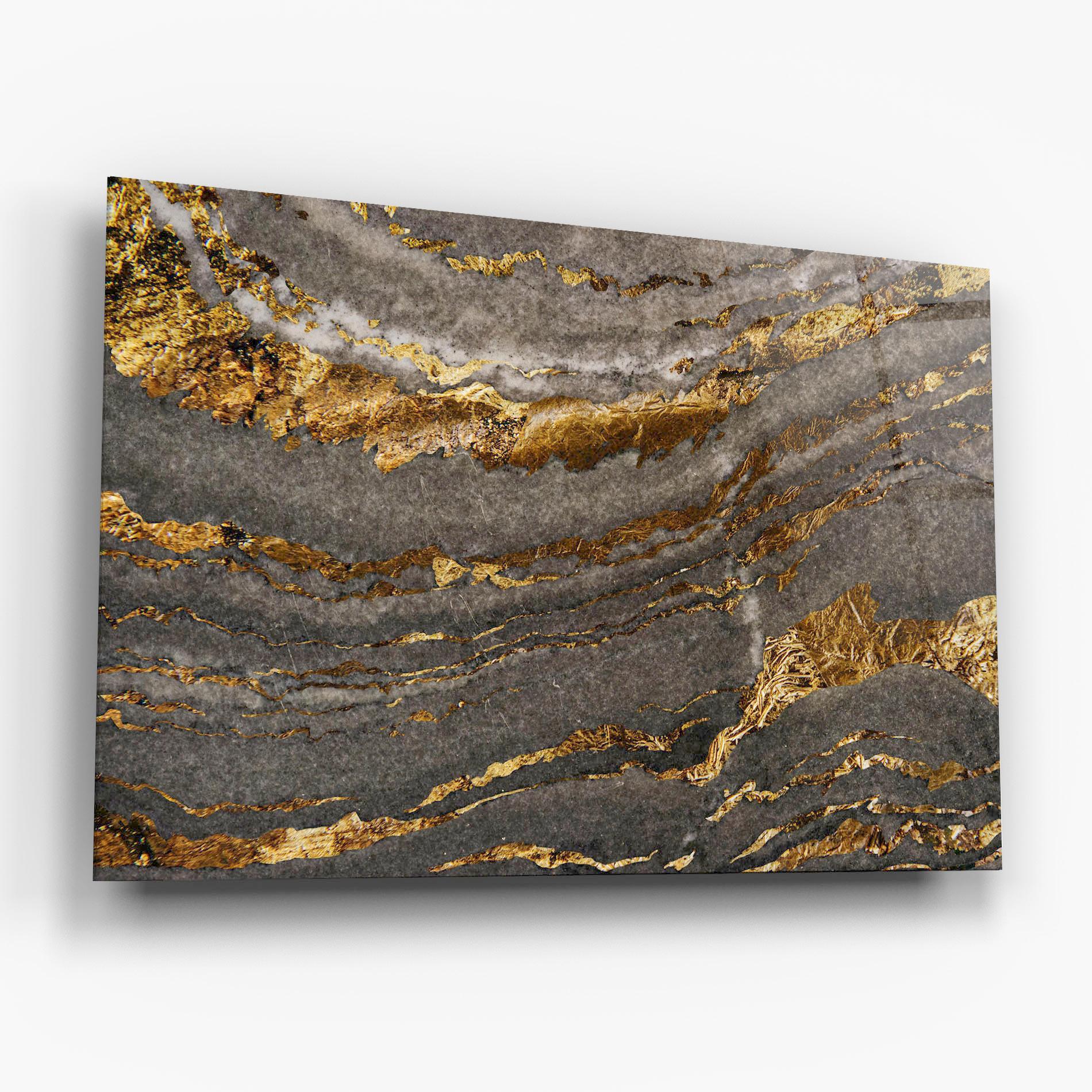 Tablou Sticla Dark Colden Grey mockup 6