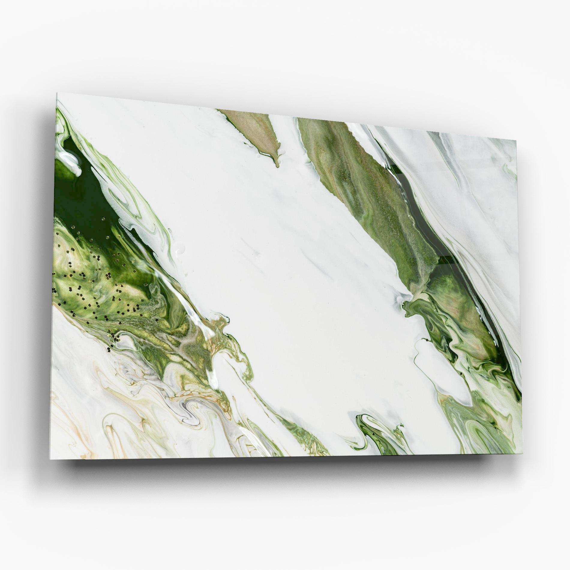 Tablou Sticla Green Liquid Marble mockup 6
