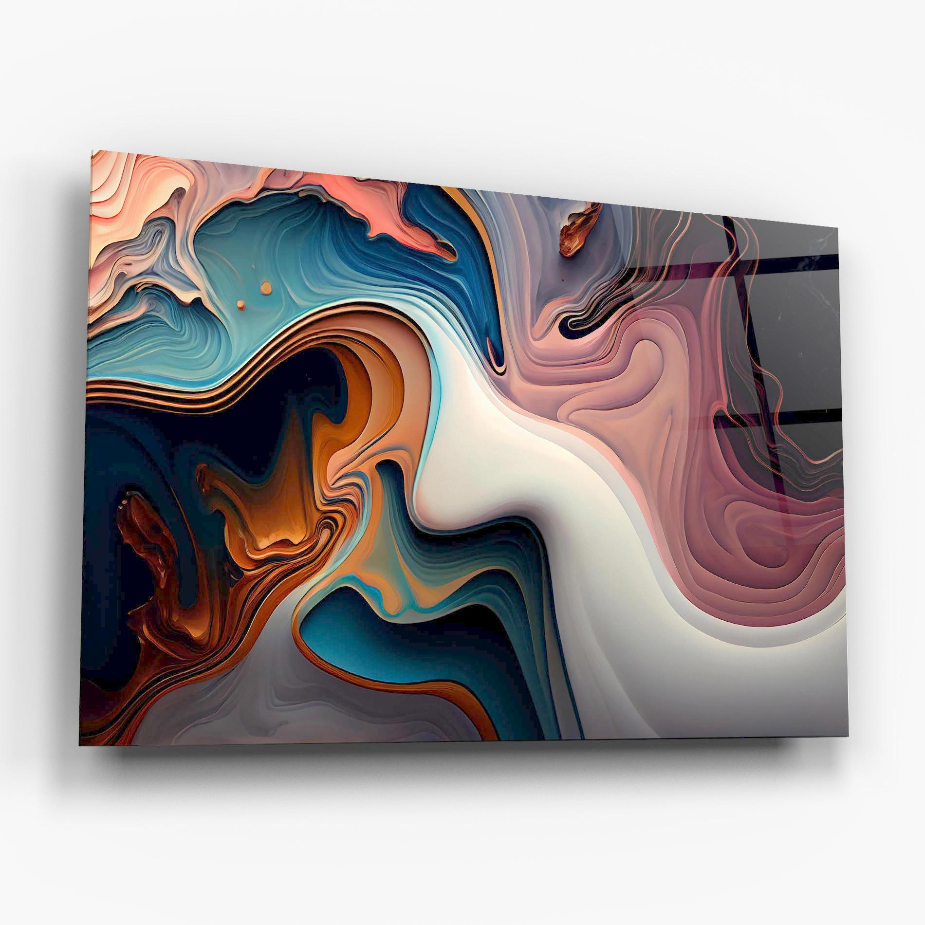 Tablou Sticla Mixed Colors Marble mockup 6