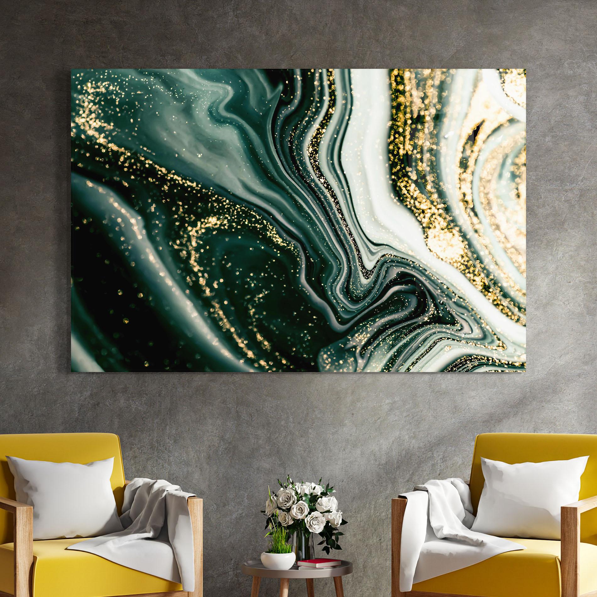 Tablou Sticla Abstract Shades mockup 4