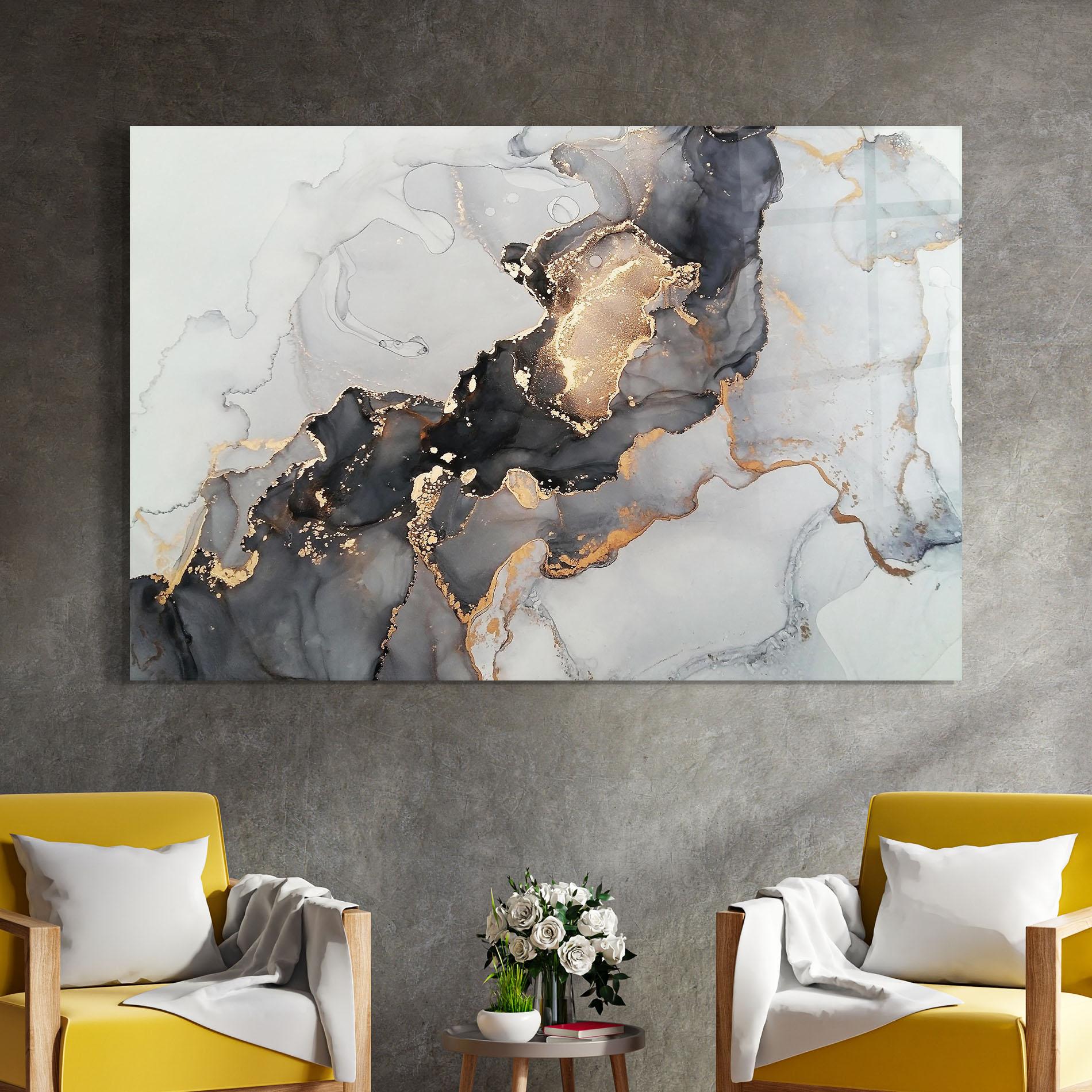 Tablou Sticla Marble Shades mockup 4