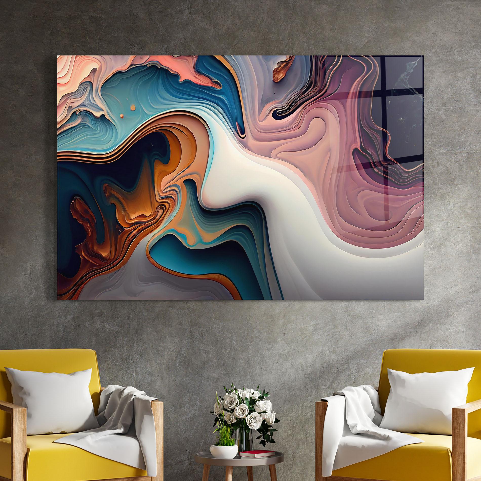 Tablou Sticla Mixed Colors Marble mockup 4