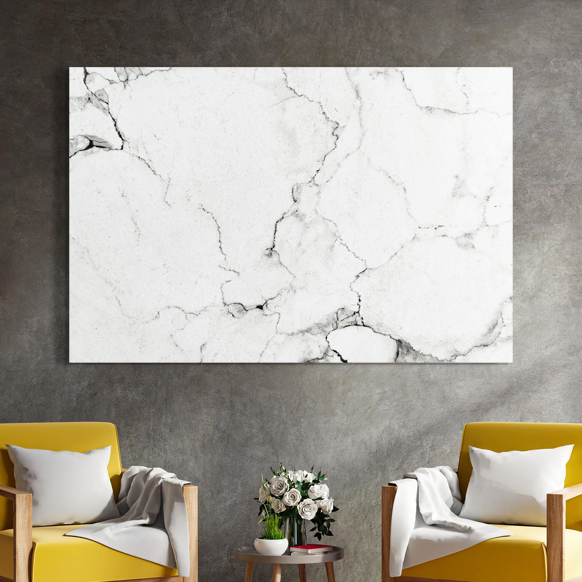 Tablou Sticla White Marble Grey mockup 4
