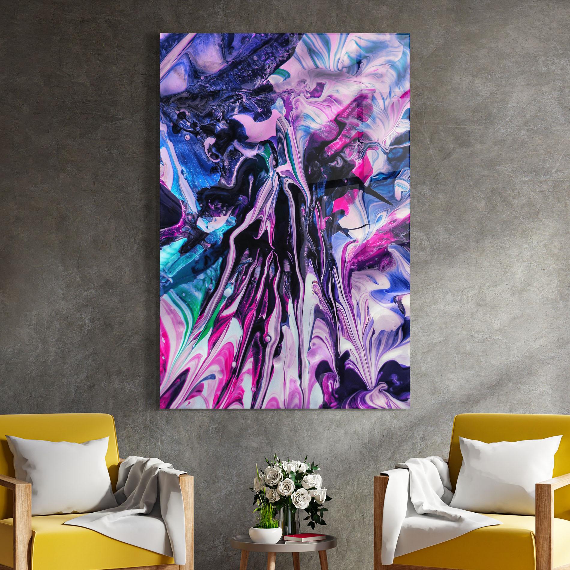 Tablou Sticla Abstract Rose Colours mockup 4