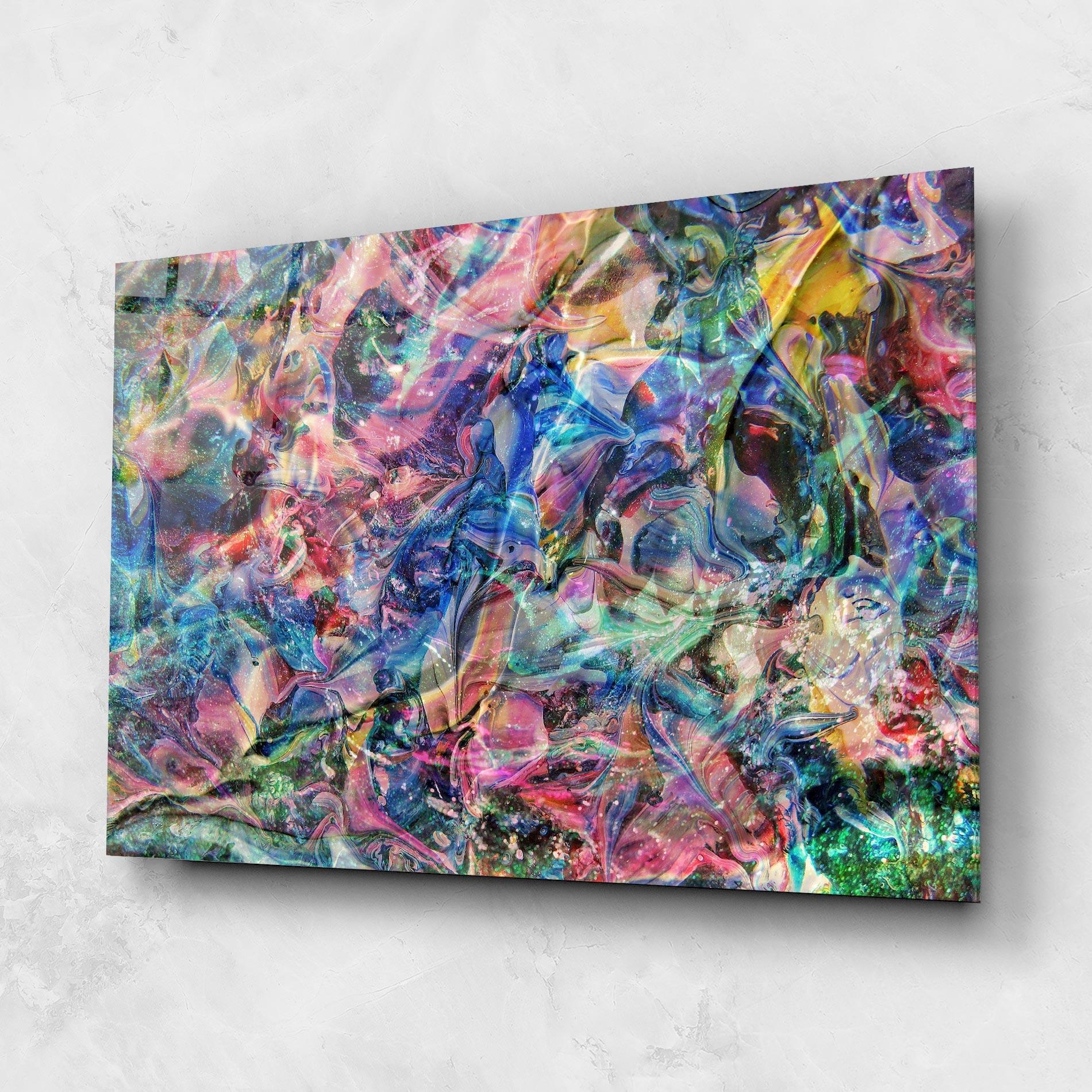 Tablou Sticla Abstract Colourful Glass mockup 1