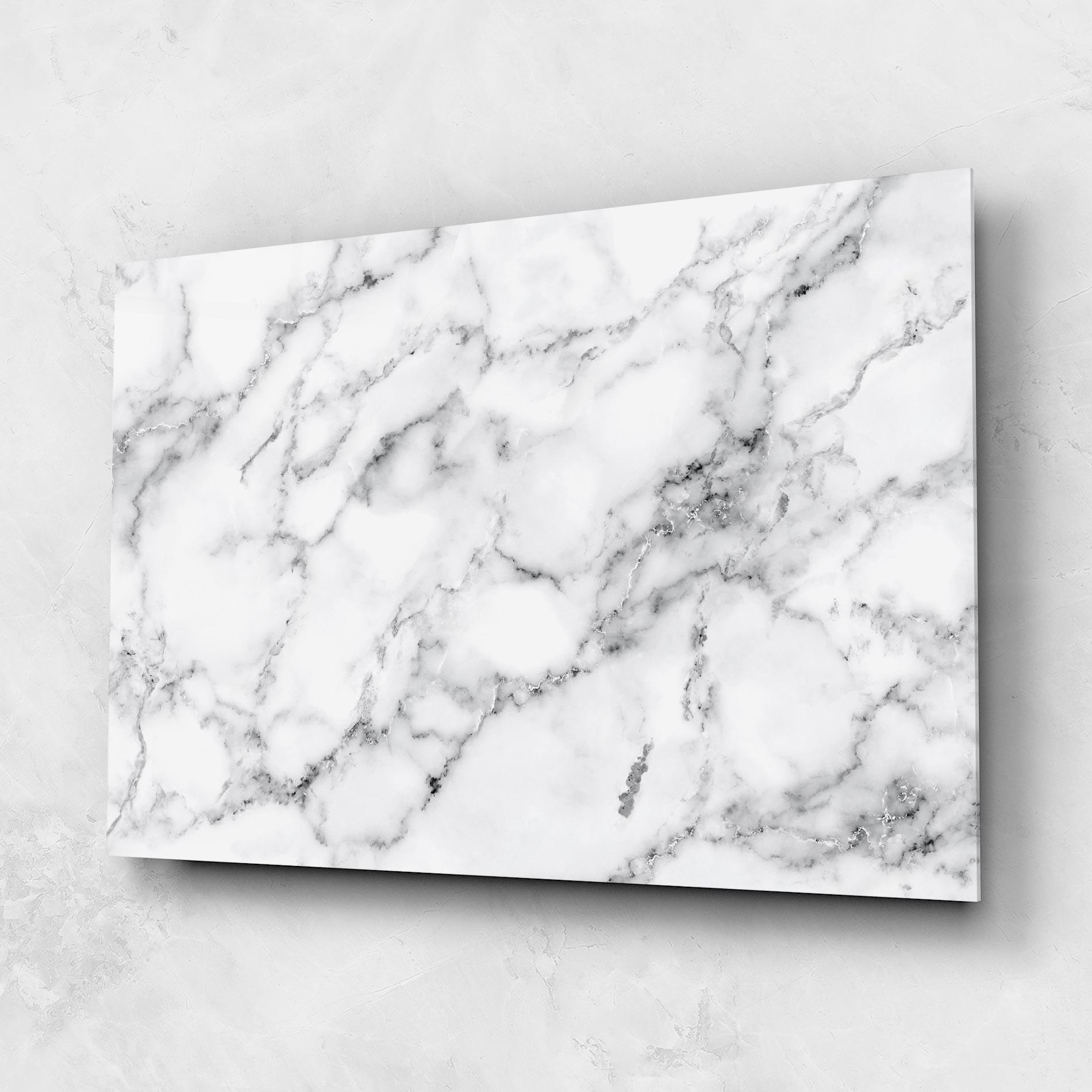 Tablou Sticla Basic White Marble mockup 1