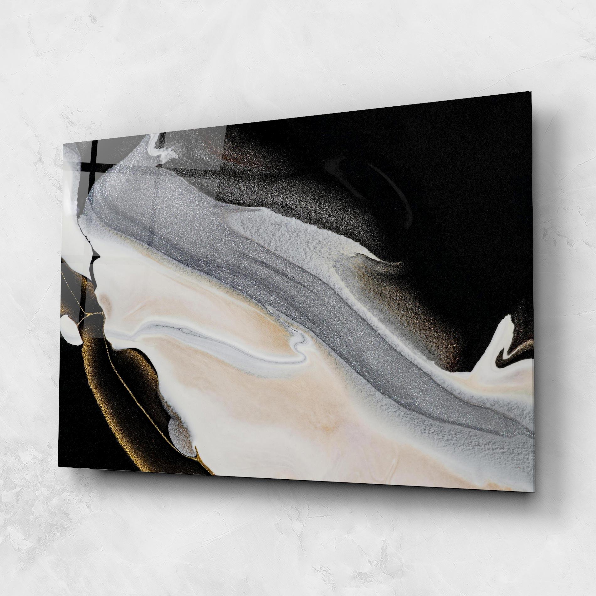 Tablou Sticla Black Light Grey mockup 1