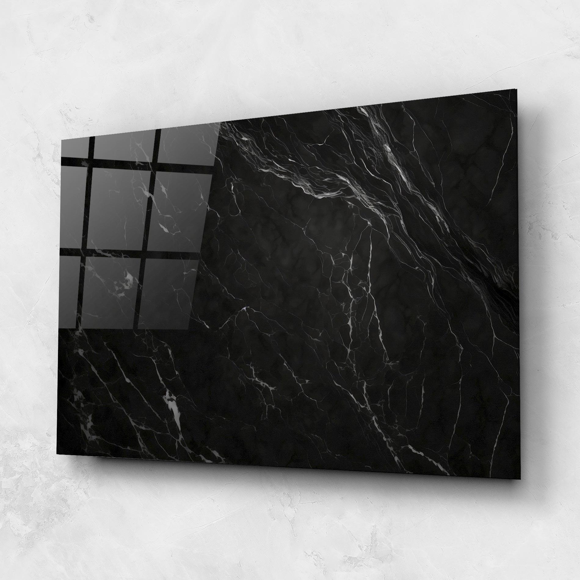 Tablou Sticla Black Marble mockup 1