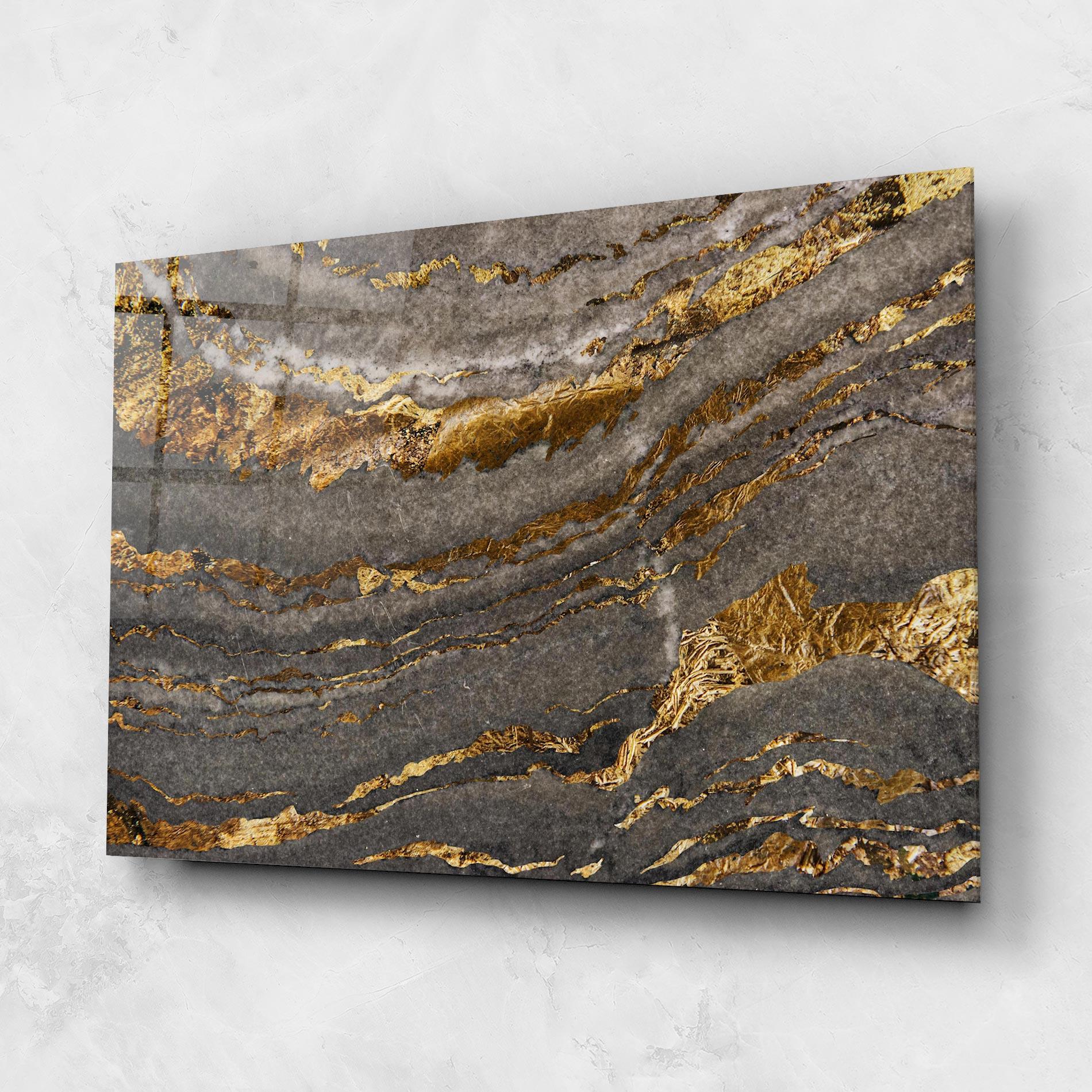 Tablou Sticla Dark Colden Grey mockup 1