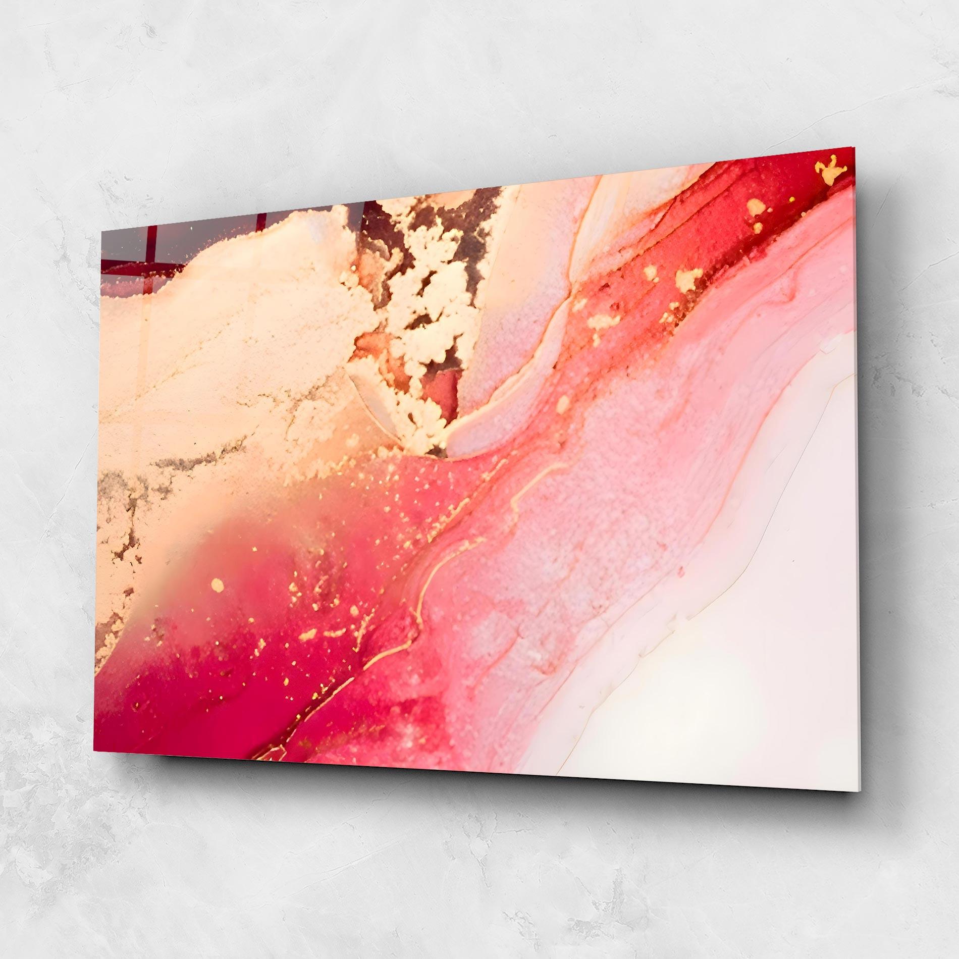 Tablou Sticla Dark Pink Marble mockup 1